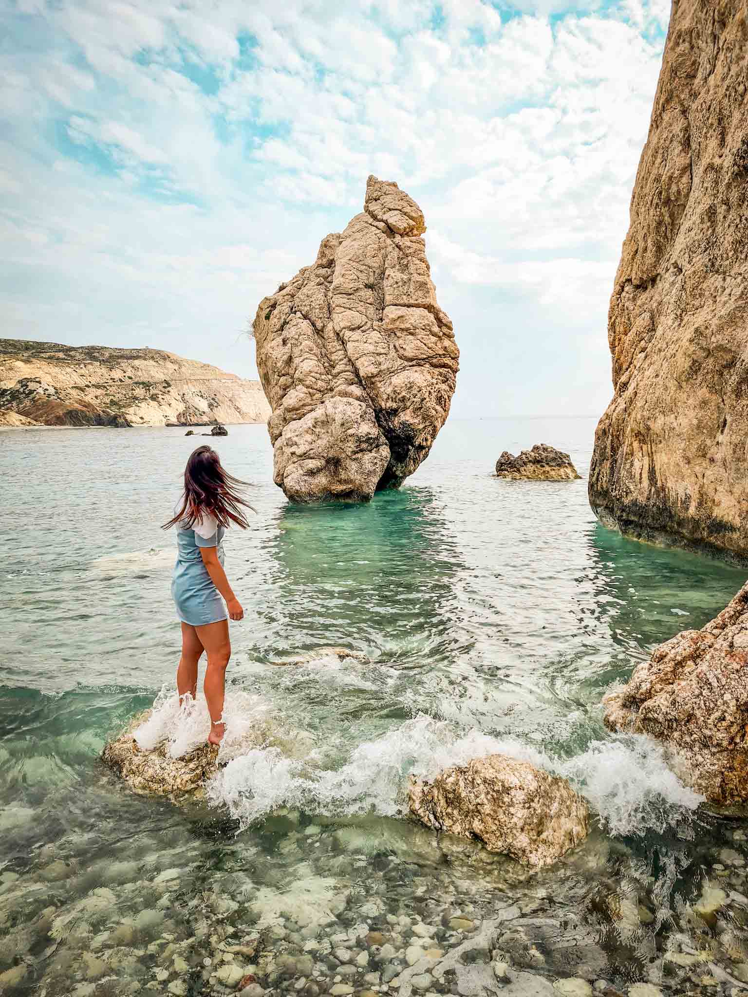 Instagram spots in Cyprus: Aphrodites Rock Cyprus