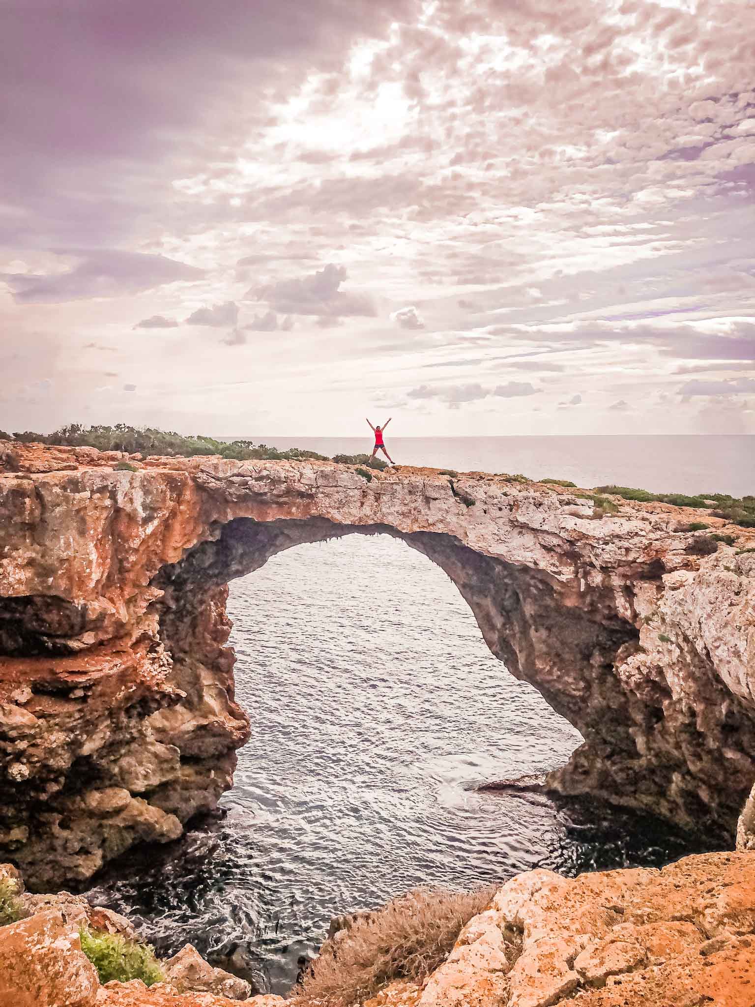 Natural arch at Cala Varques