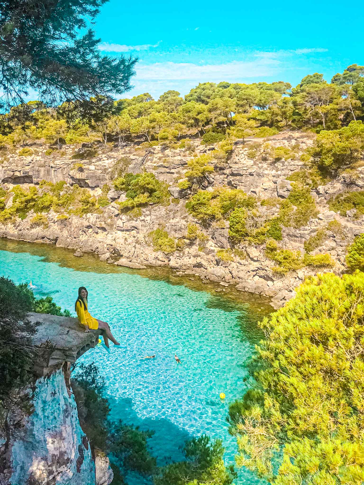 Platform overlooking Cala Pi beach