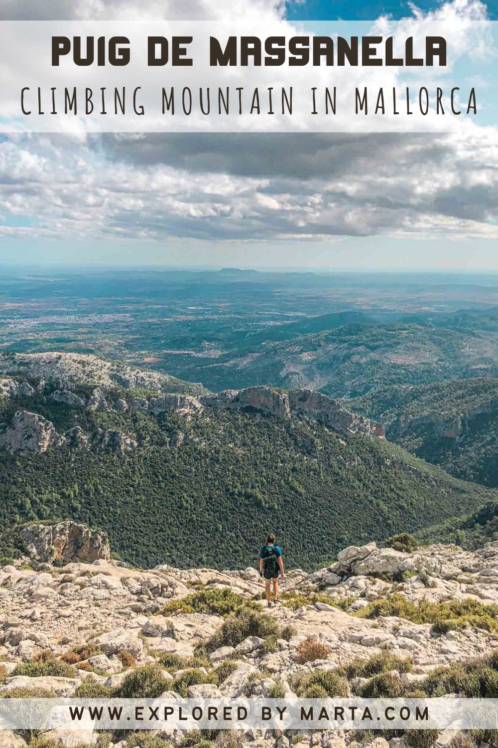 Climbing Puig de Massanella mountain in Mallorca