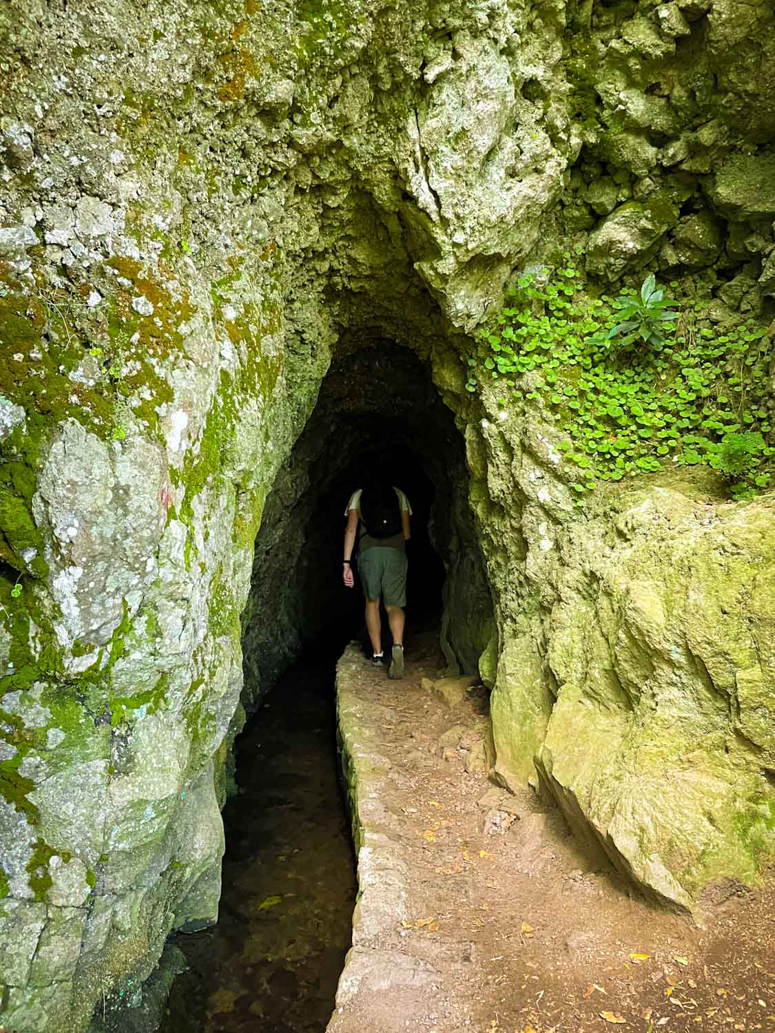 Tunnels in Caldeirão do Inferno walk Madeira