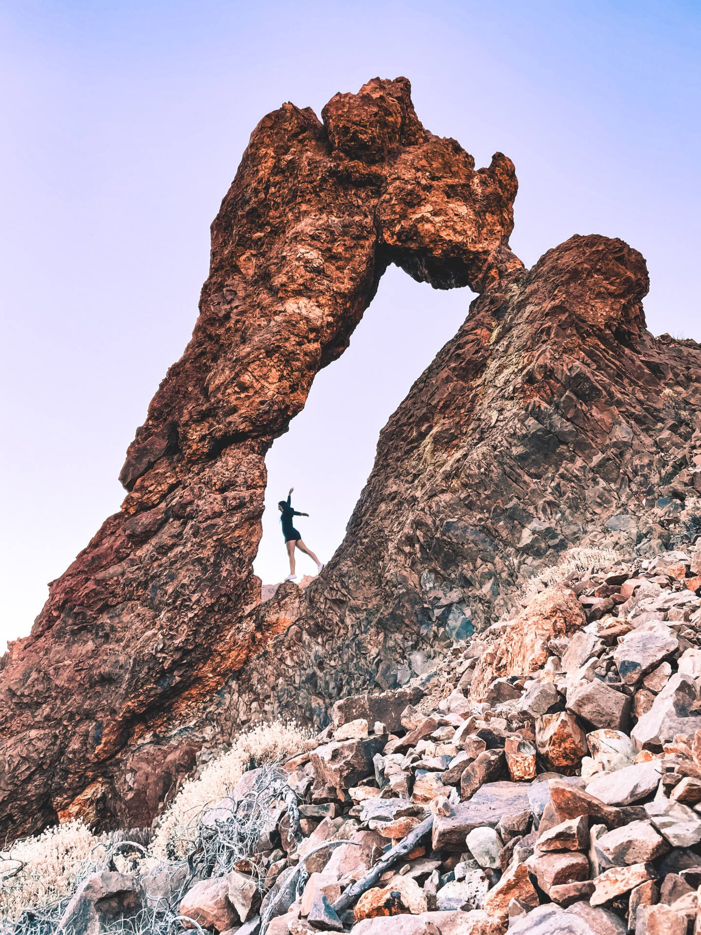 Zapatilla de la Reina rock formation in Tenerife