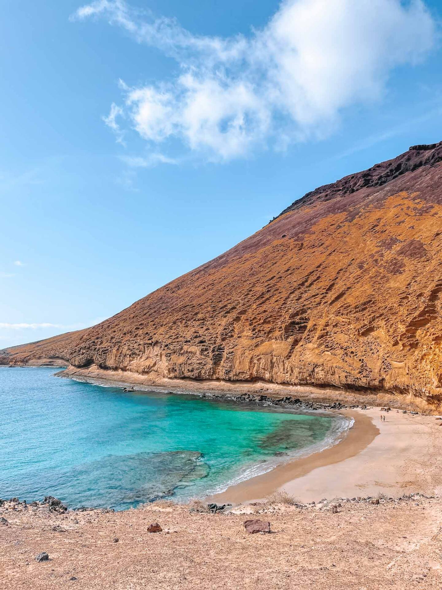 Places in La Graciosa island - The yellow volcano Montaña Amarilla