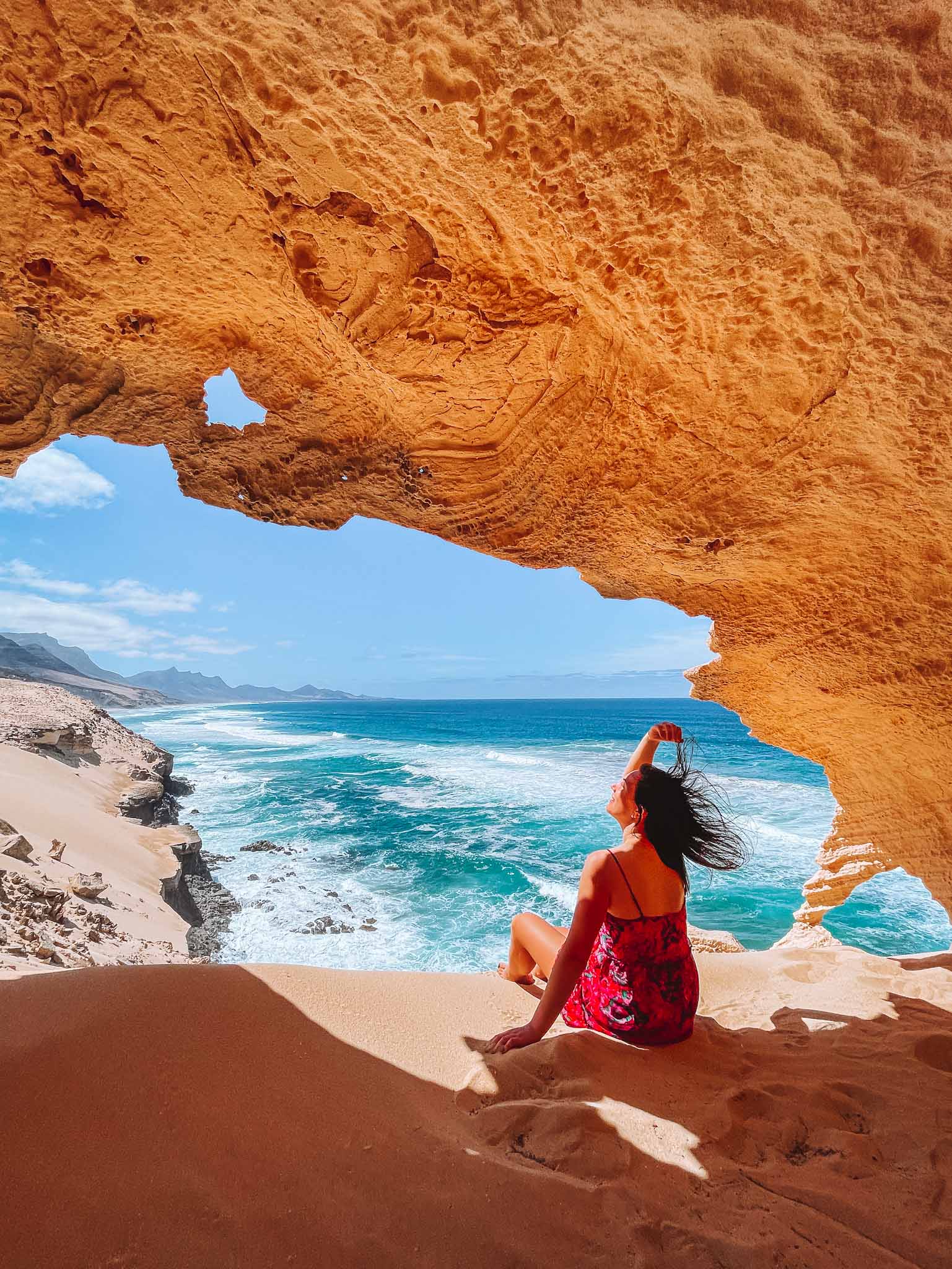 Rock formations in Fuerteventura in Istmo de Jandia en Barlovento