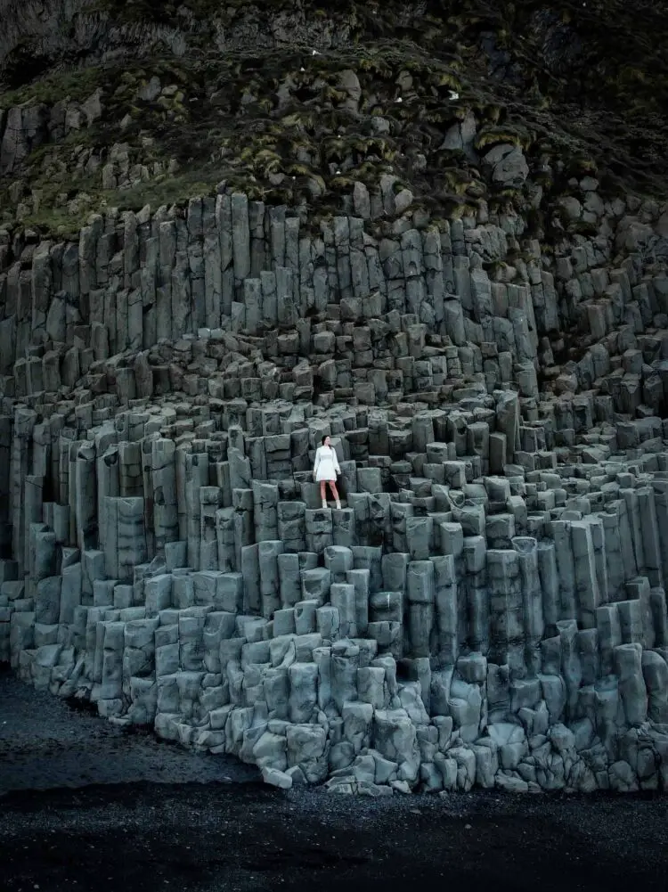 Iceland Instagram spots - Basalt columns in Iceland - Reynisfjara black beach
