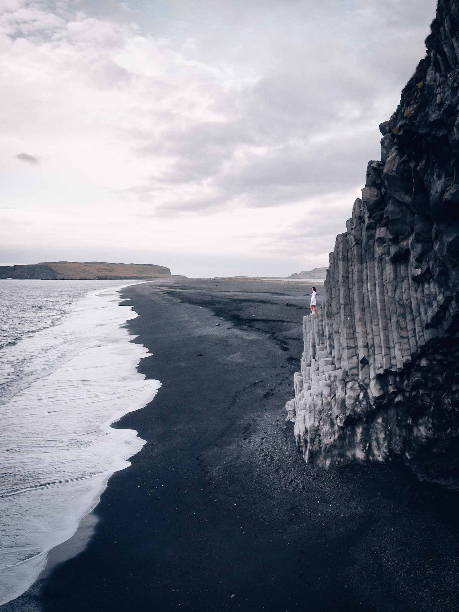 Basalt columns in Iceland - Reynisfjara black beach