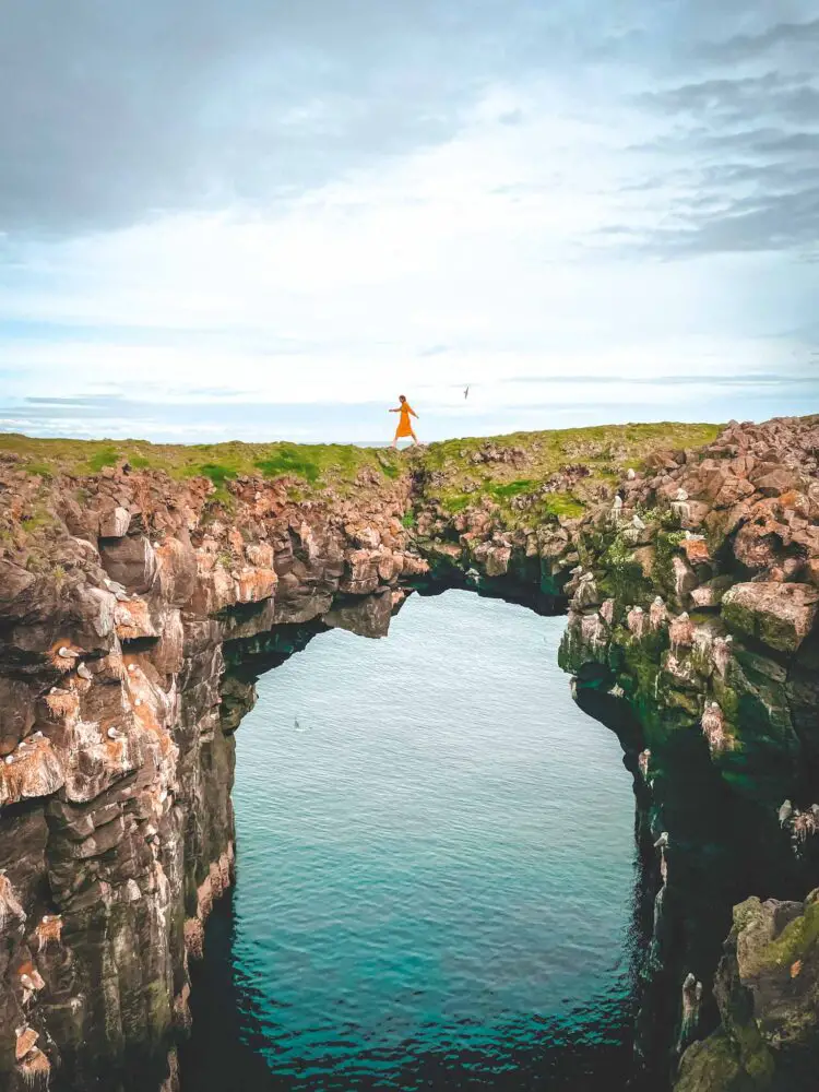 Natural stone arches in Iceland - Stone bridge in Arnarstapi