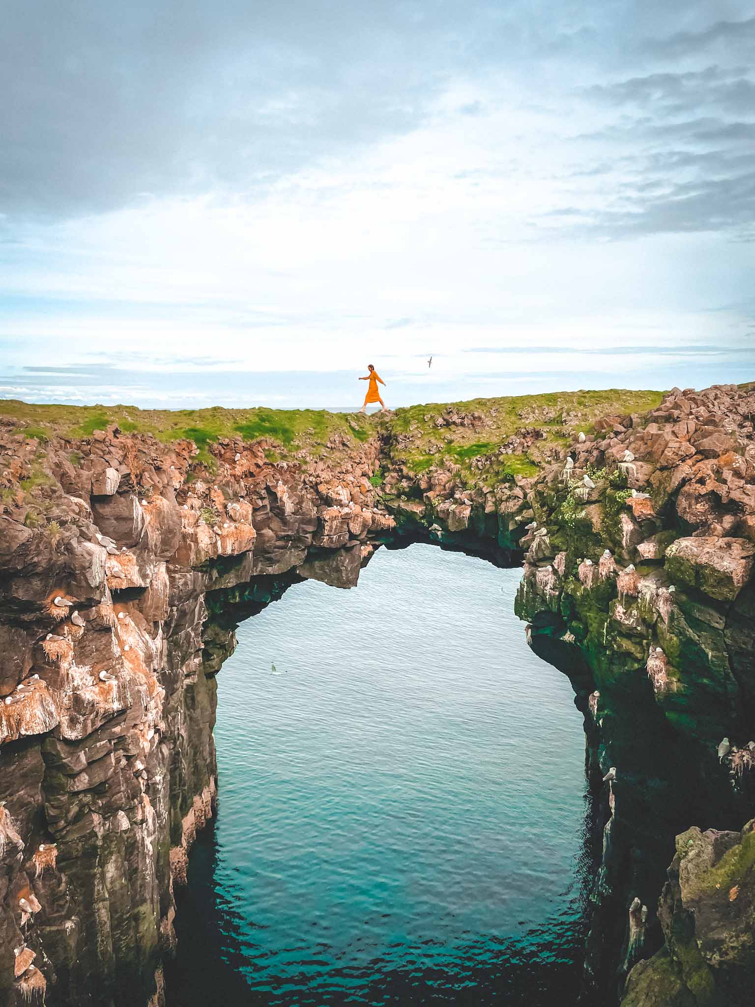 Natural stone arches in Iceland - Stone bridge in Arnarstapi