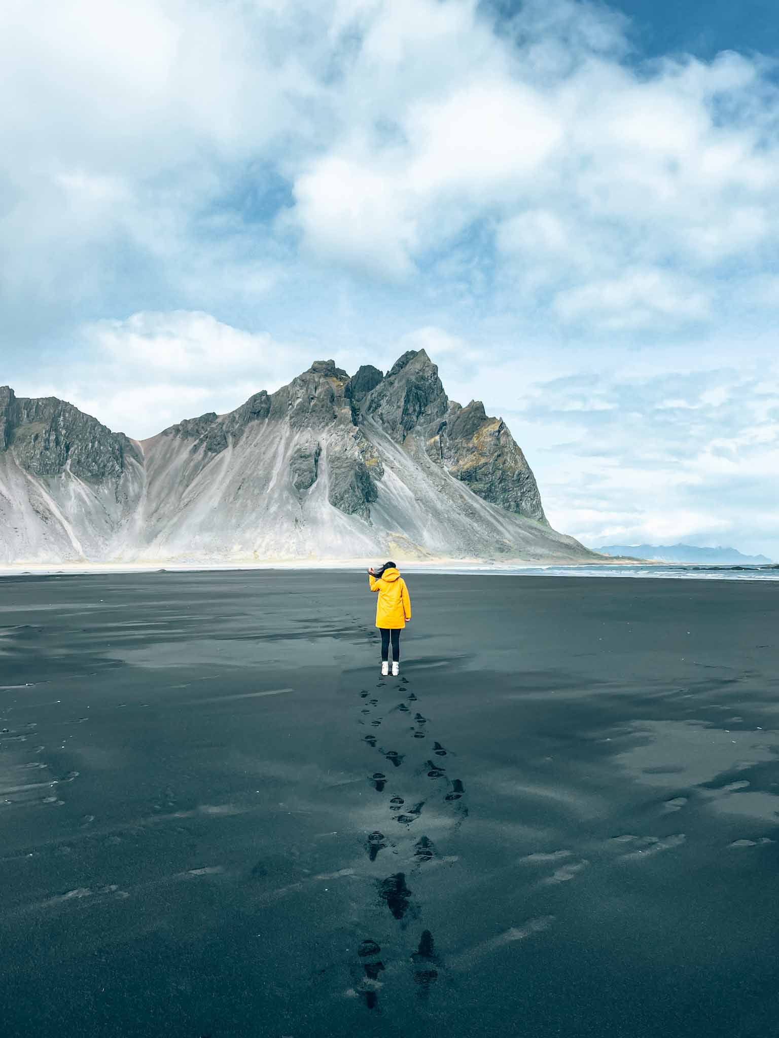 Stokksnes beach and the Vestrahorn mountain - beautiful beaches in Iceland