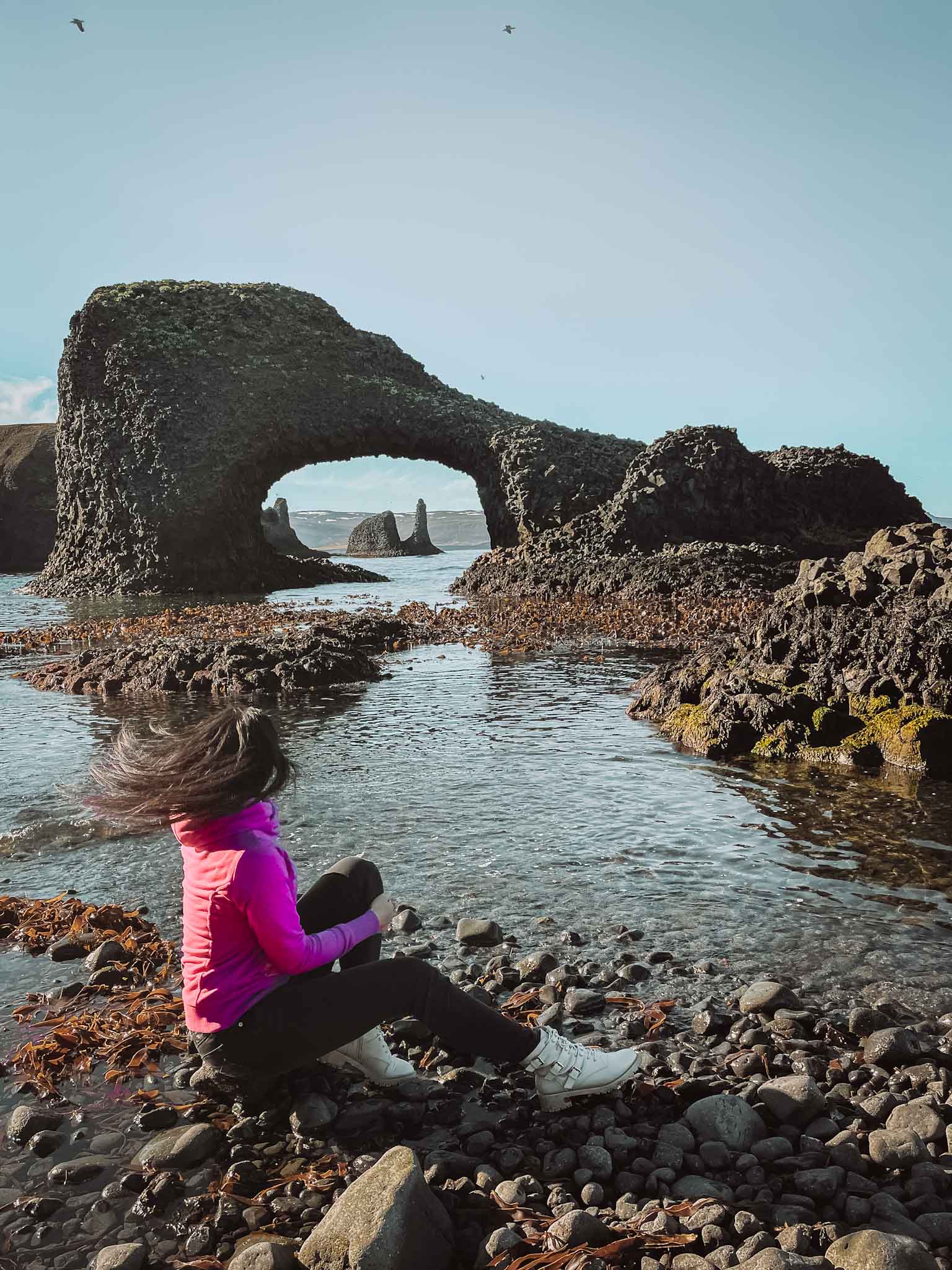 Raudanes point rock formations in Iceland