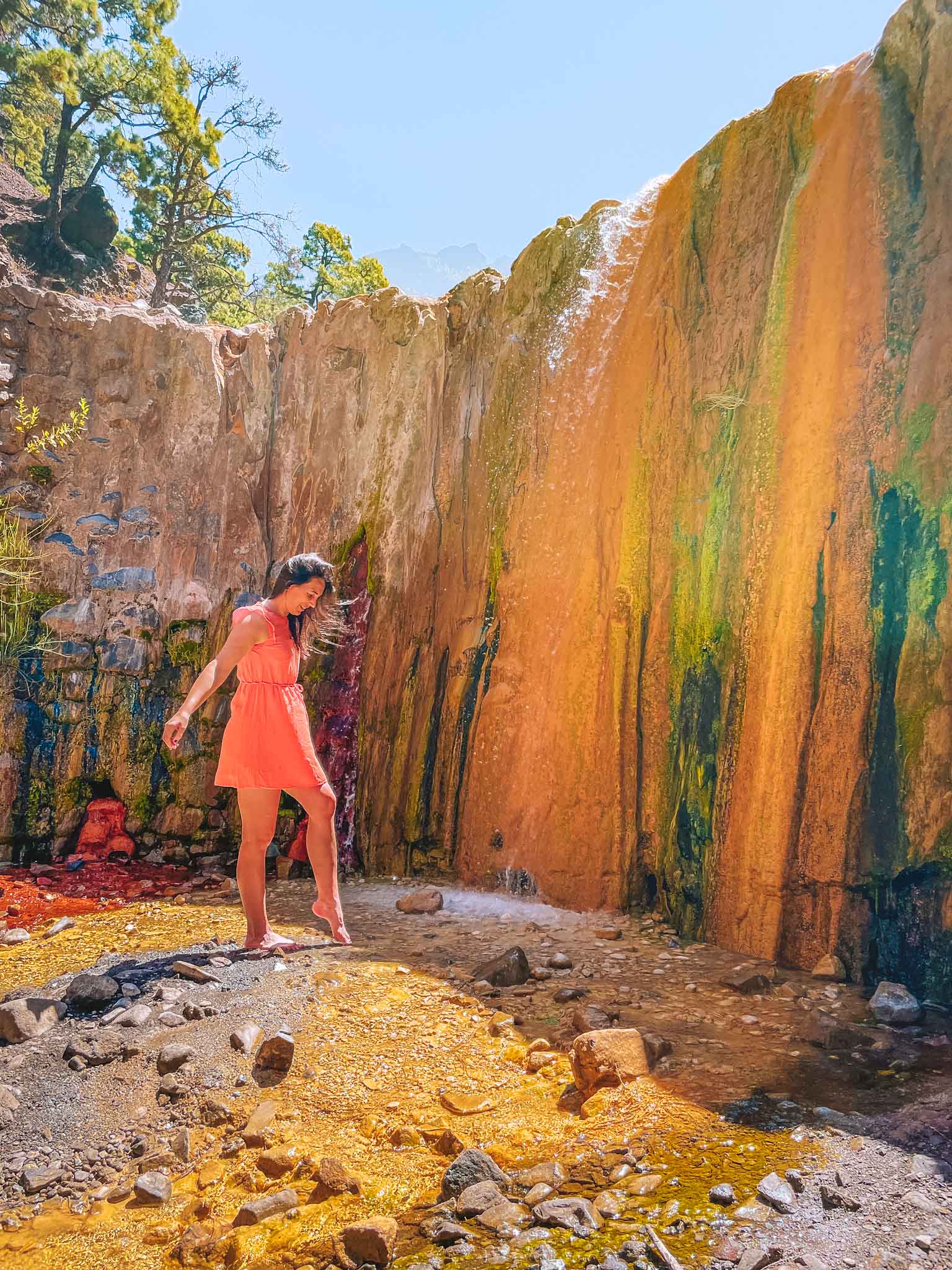 Most instagrammable places in La Palma Canary Islands - Cascada de los Colores
