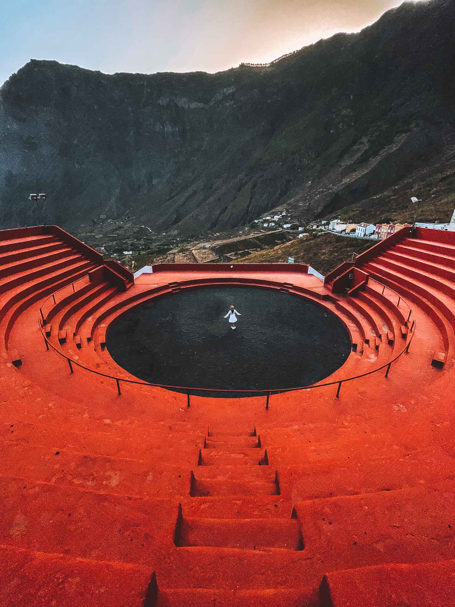 Best Instagram spots in El Hierro Canary Islands - Red-colored Campo de Lucha