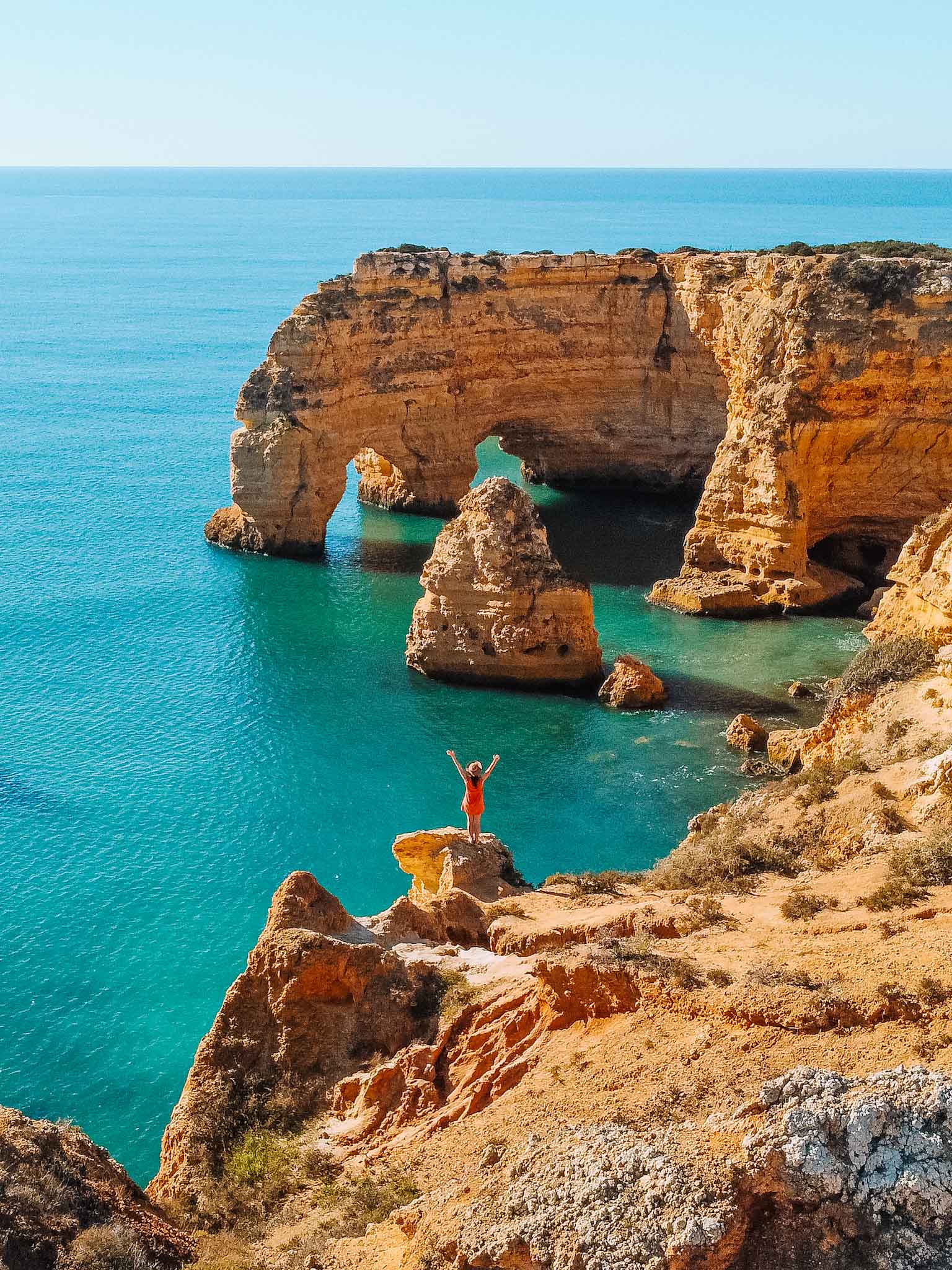 Best Instagram spots in Algarve in Portugal - Praia da Marinha