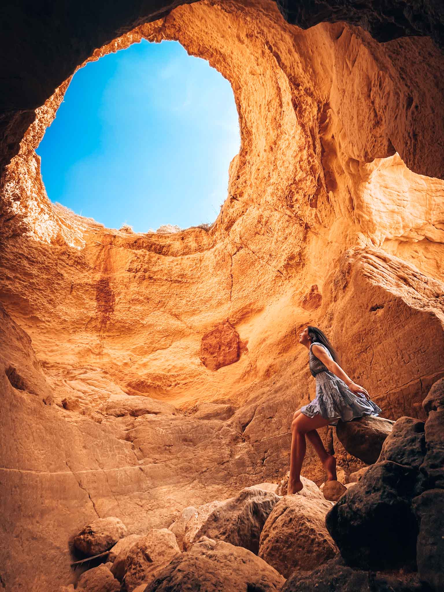 Caves and algars in Algarve Portugal