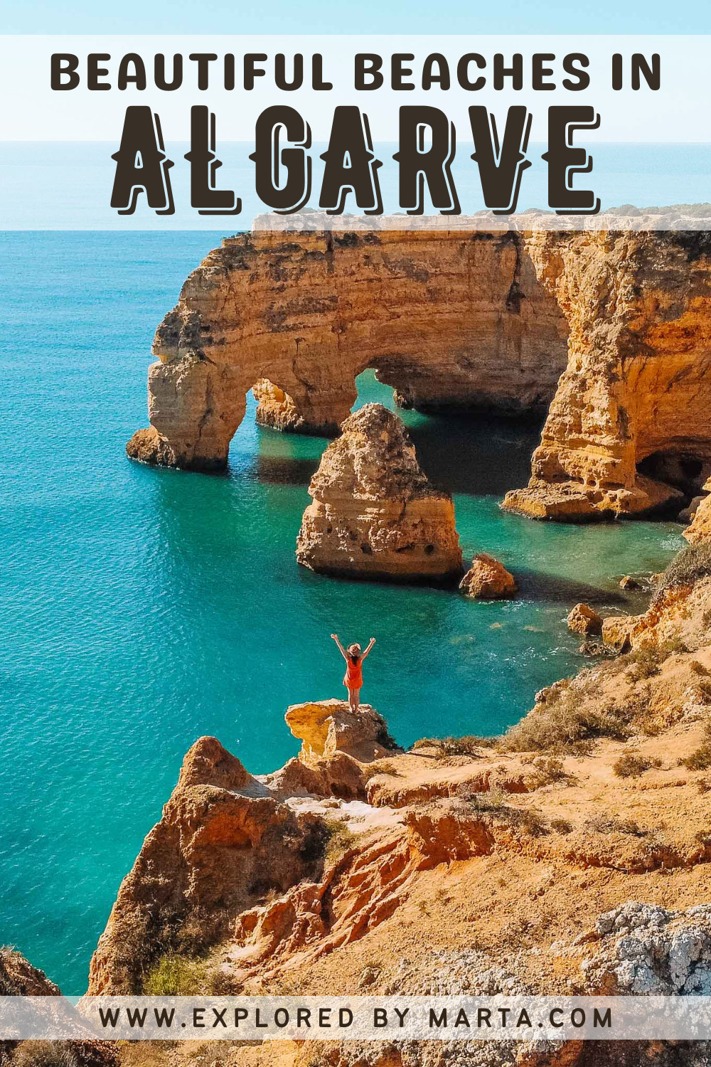 Most berautiful beaches in Algarve with cliffs