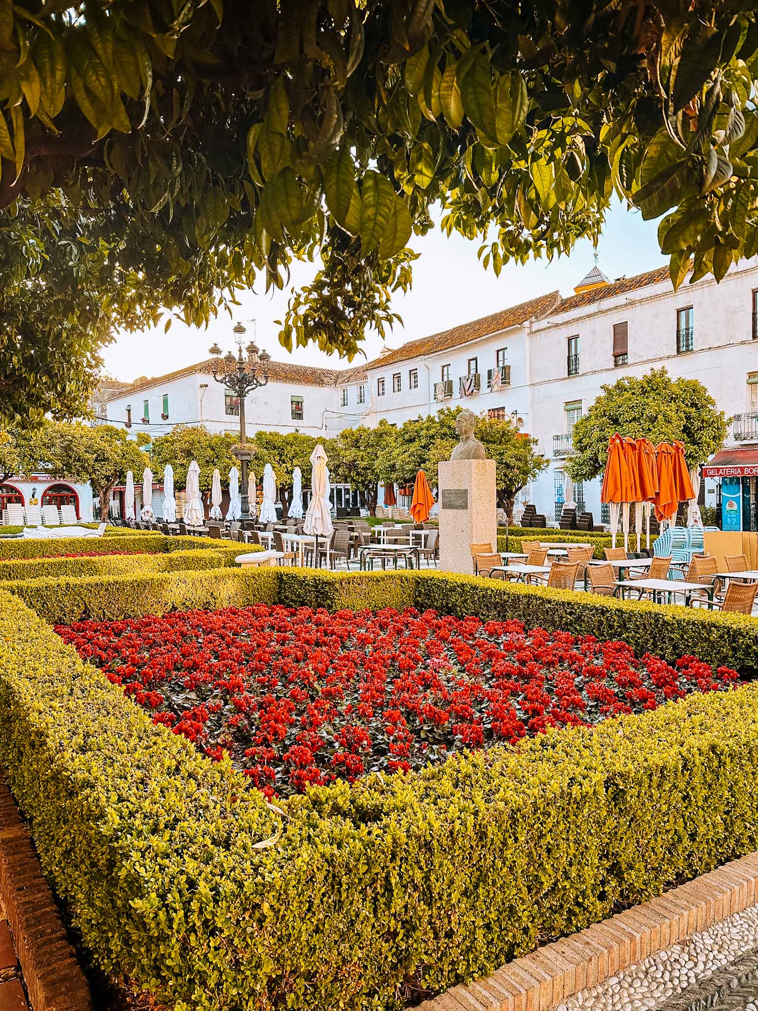 Most beautiful Instagram photo spots in Marbella Old Town, Spain - Plaza de los Naranjos