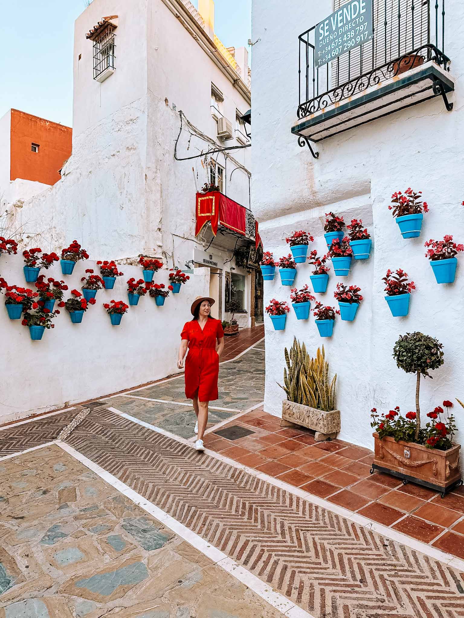 Most beautiful streets in Marbella, Spain - Calle Ortiz de Molinillo