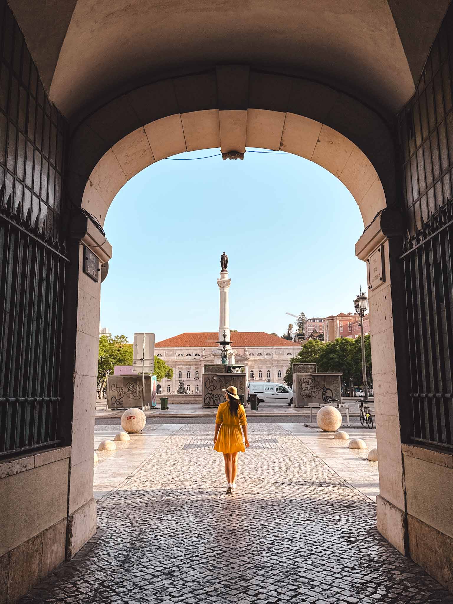 Best Instagram photo spots in Lisbon, Portugal - Arco do Bandeira and the Praça do Rossio