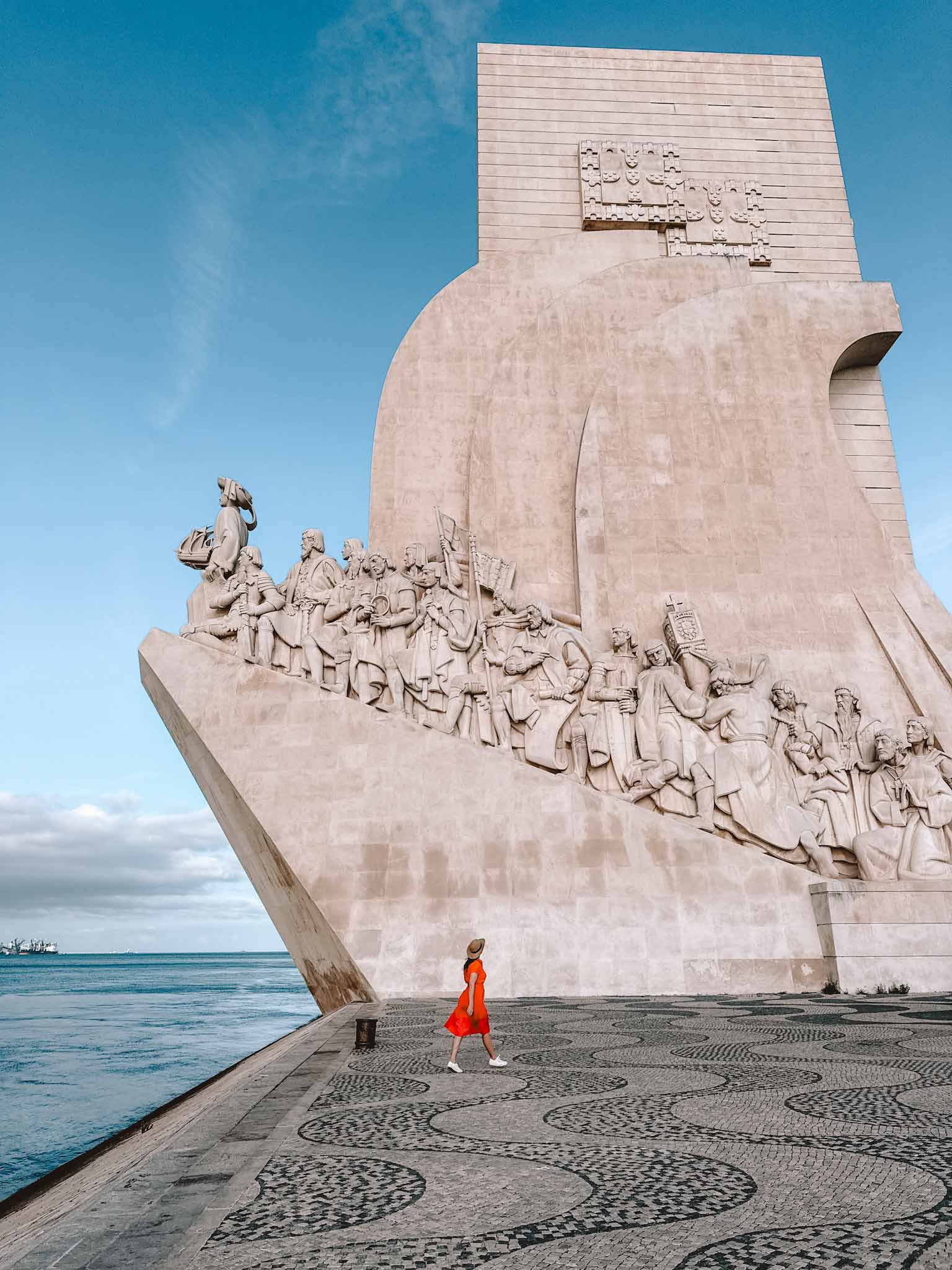 Best Instagram photo spots in Lisbon, Portugal - Monument of the Discoveries and Compass Rose