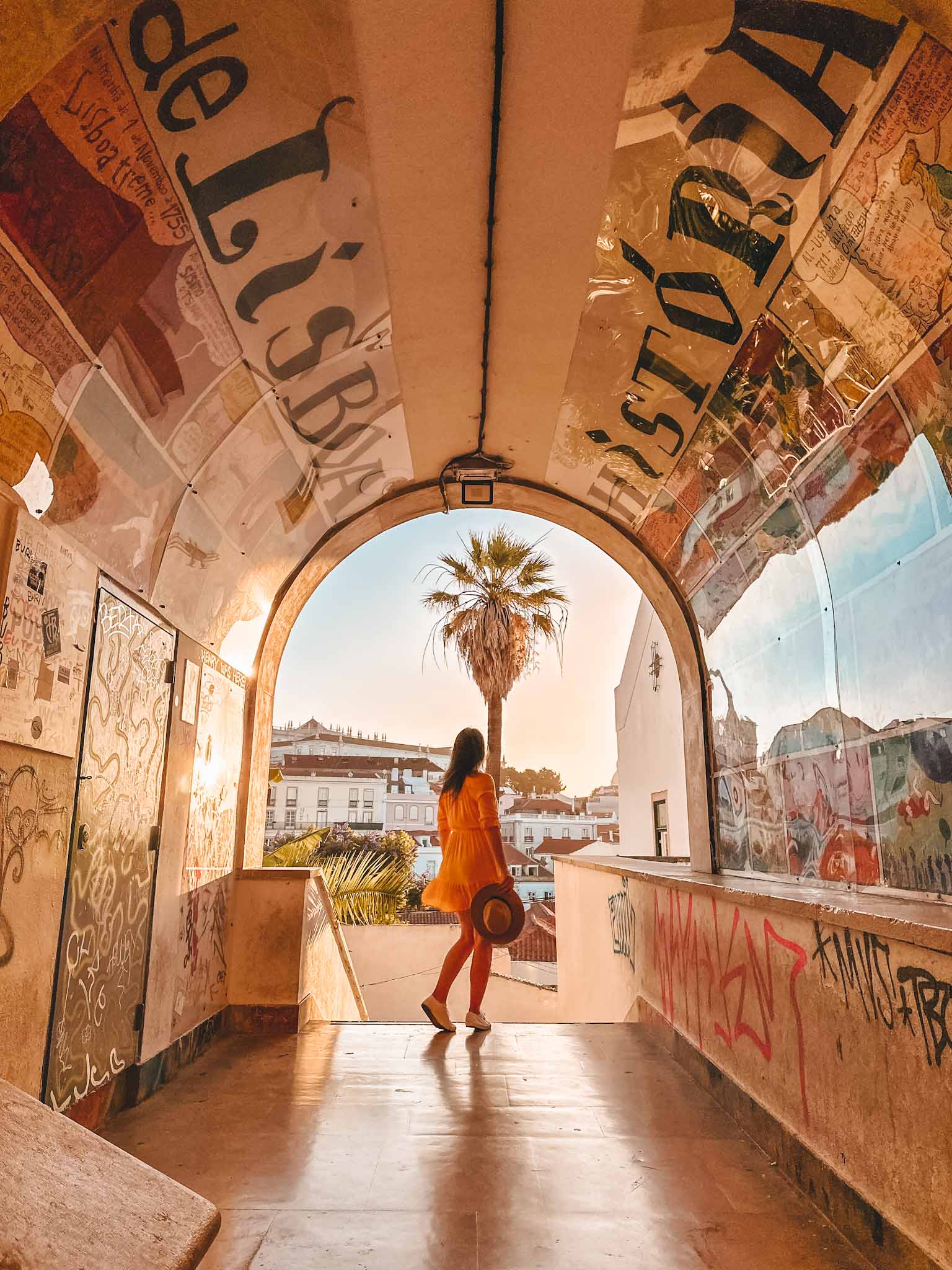 Best Instagram photo spots in Lisbon - tunnel of Lisbon history