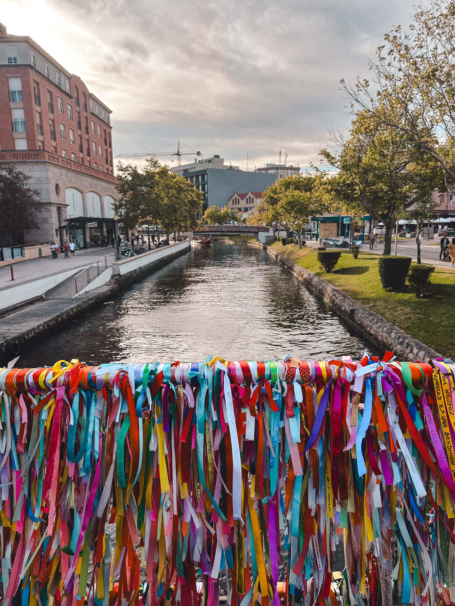 Best things to do in Aveiro, Portugal - friendship bridge with colorful ribbons