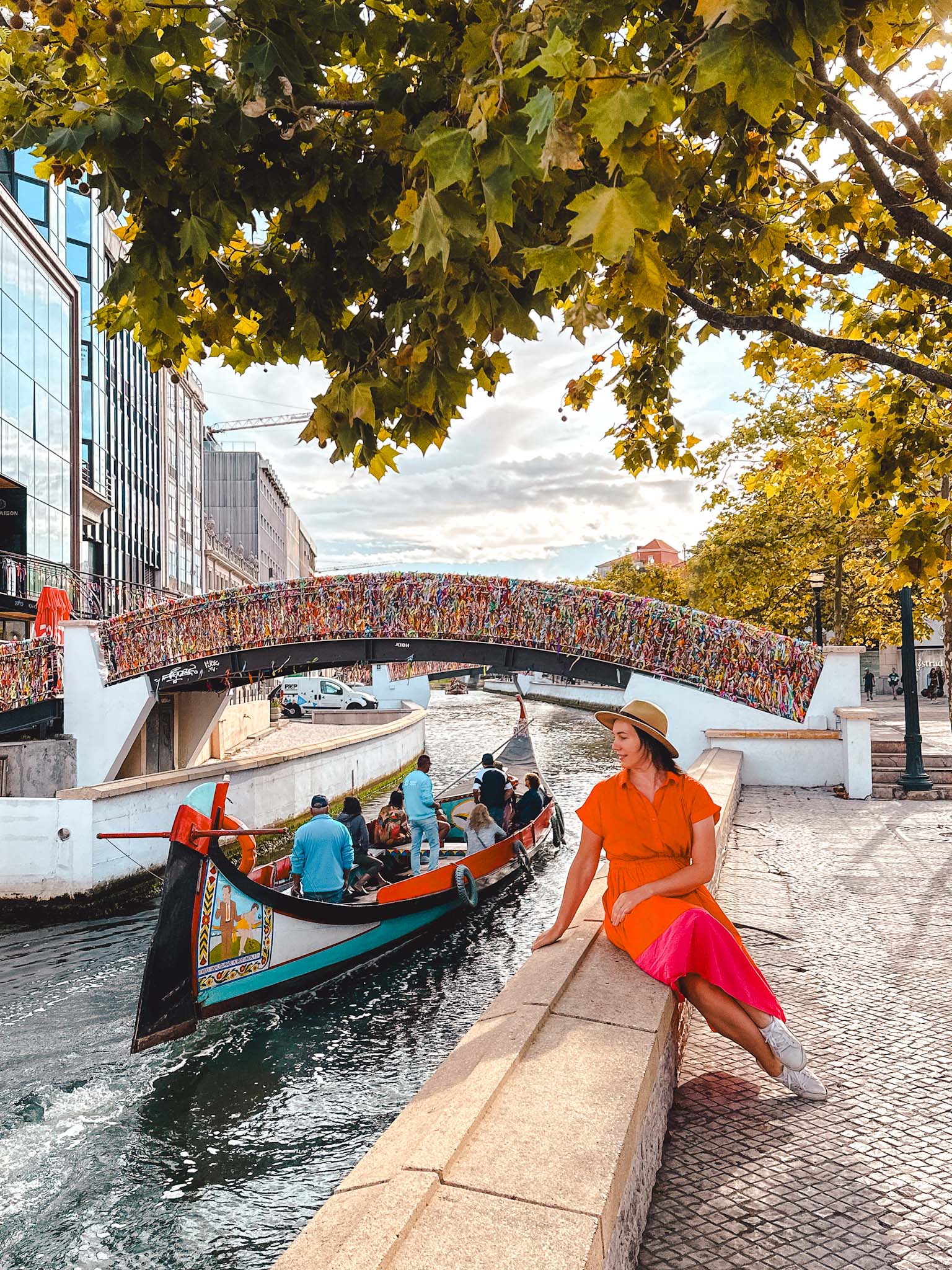 Best things to do in Aveiro, Portugal - friendship bridge with colorful ribbons