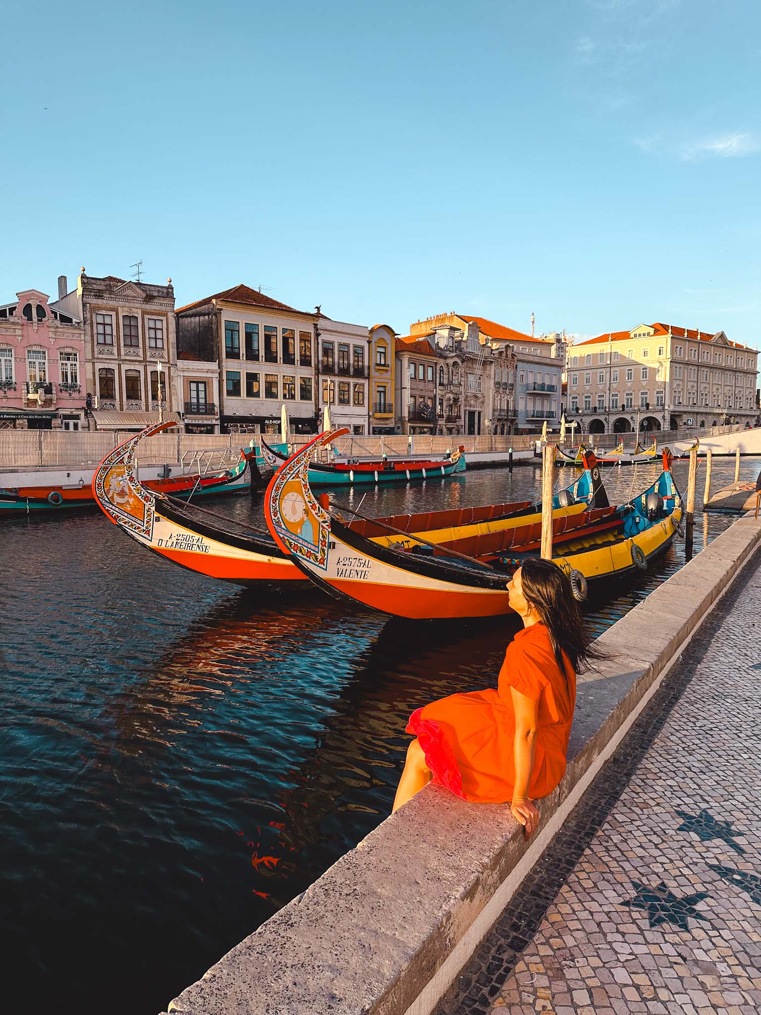 Best Instagram spots in Aveiro, Portugal - ride through the city canals in Barcos Moliceiros gondola boats