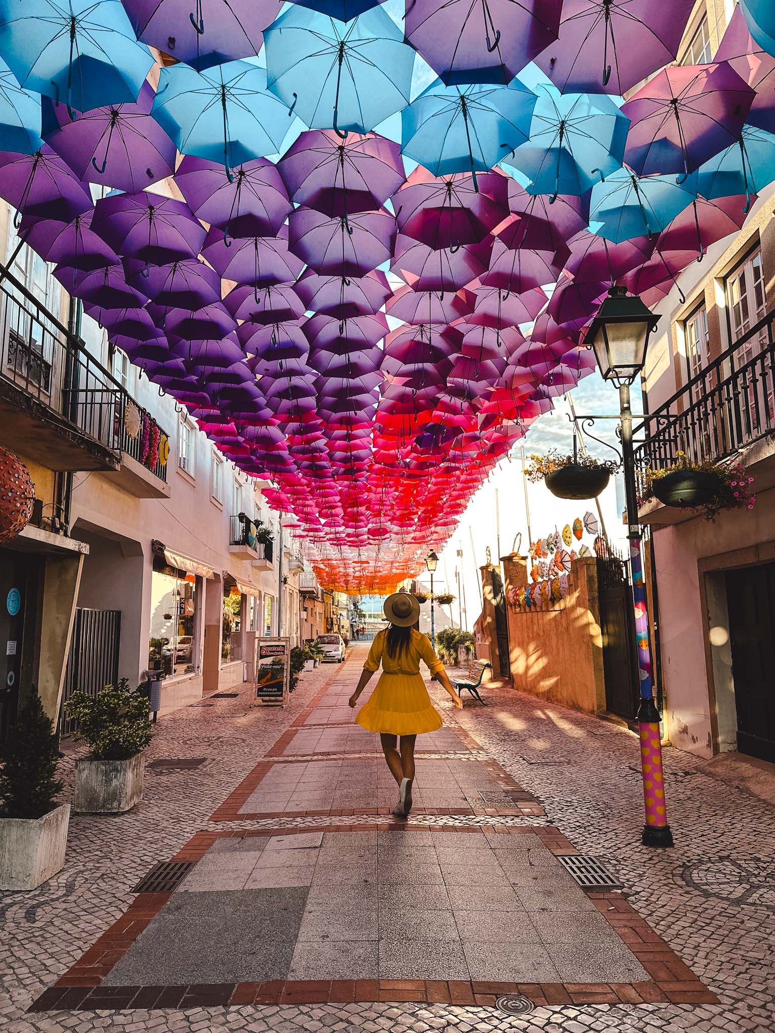 Best Instagram spots in Aveiro, Portugal - Agueda, the City of Umbrellas
