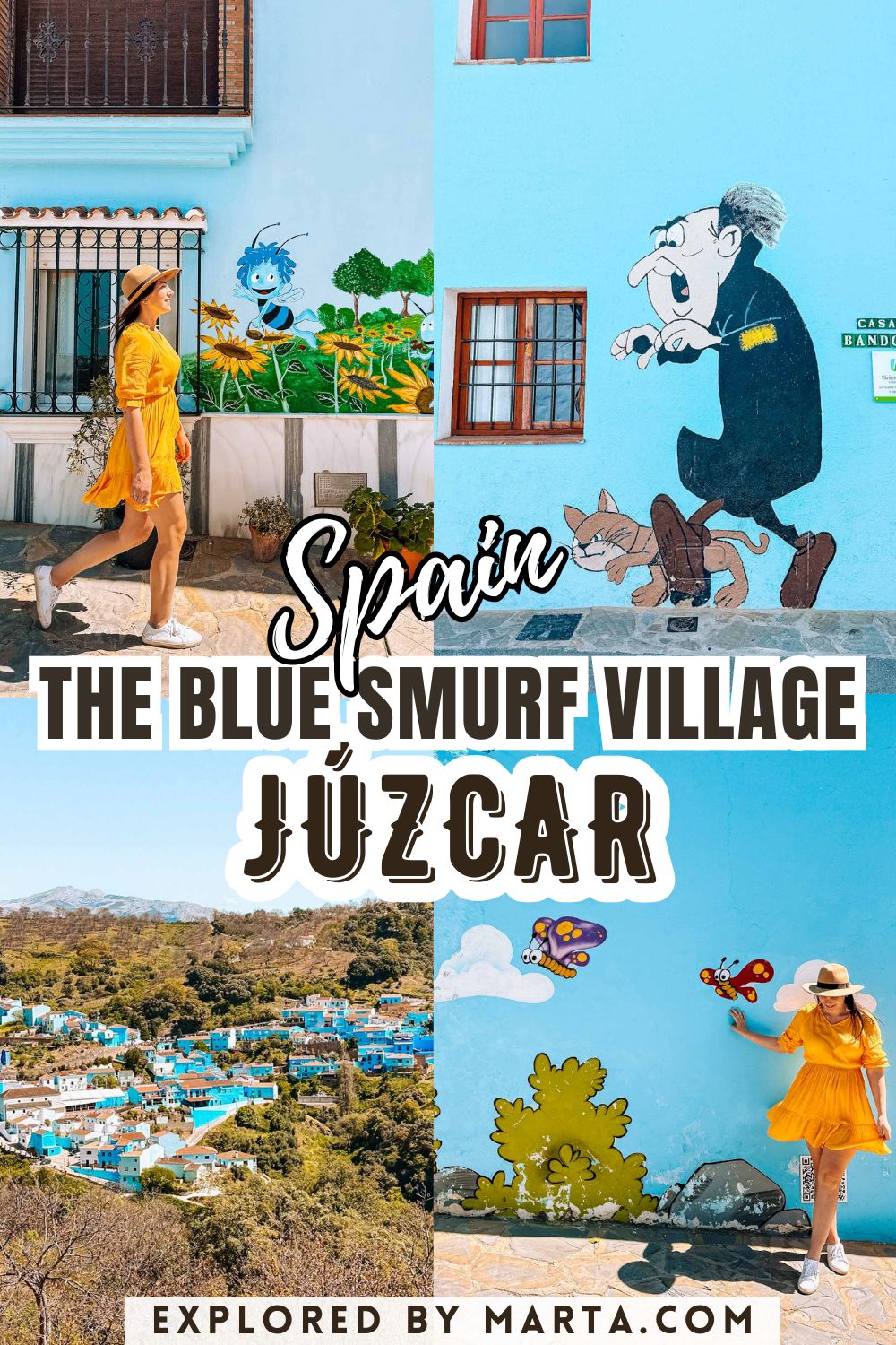 Juzcar, Spain - the blue Smurf village in Malaga province, Andalusia