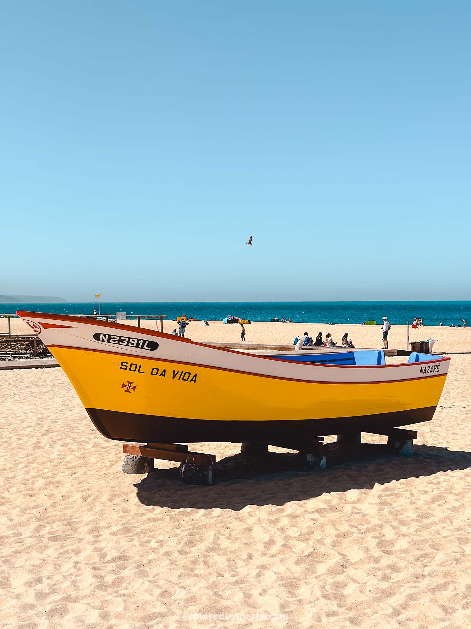 Nazaré, Portugal best things to do-Barcos Salva Vidas, an outdoor exhibition of old boats