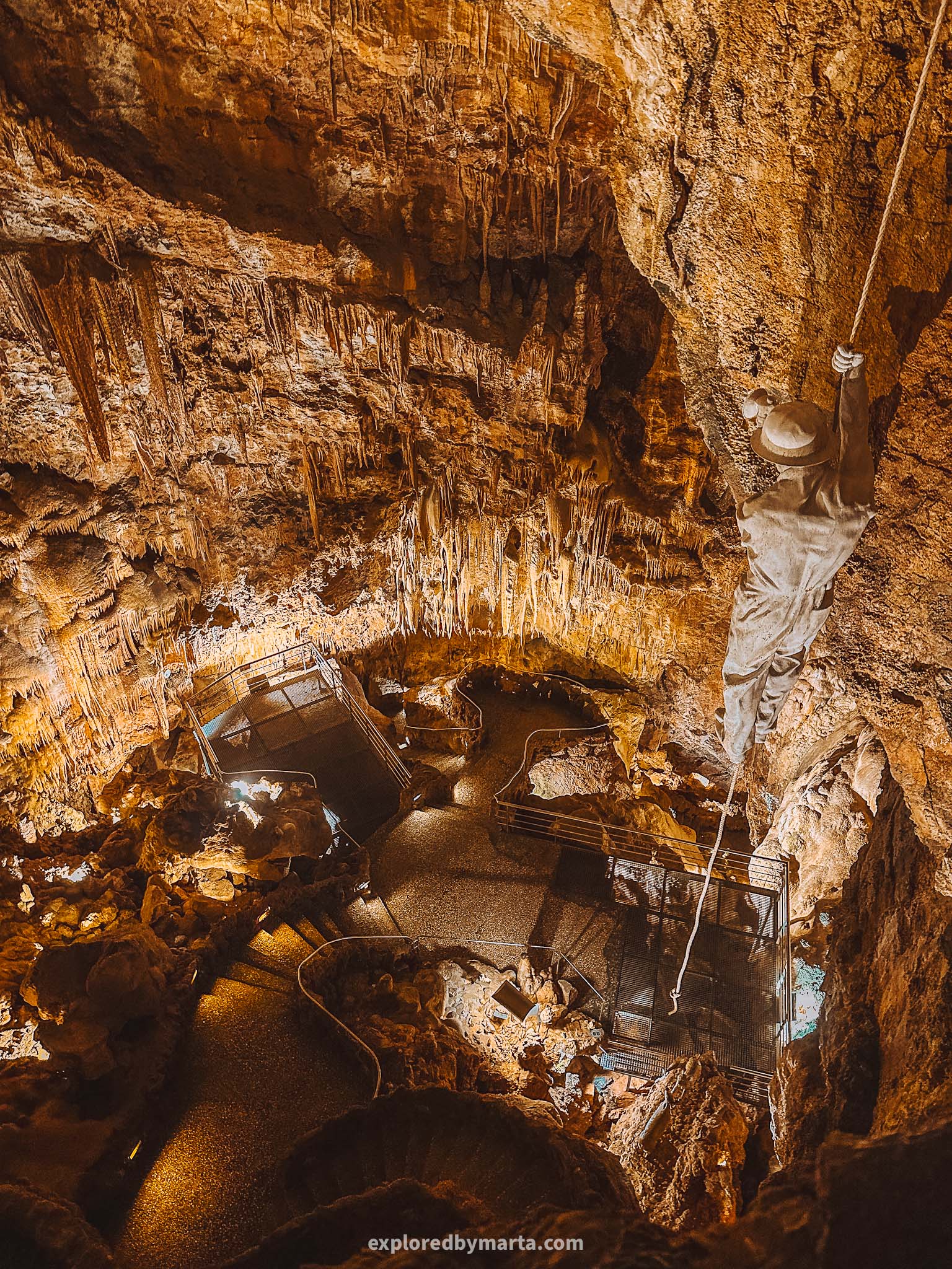 Grutas de Mira de Aire limestone caves in Portugal