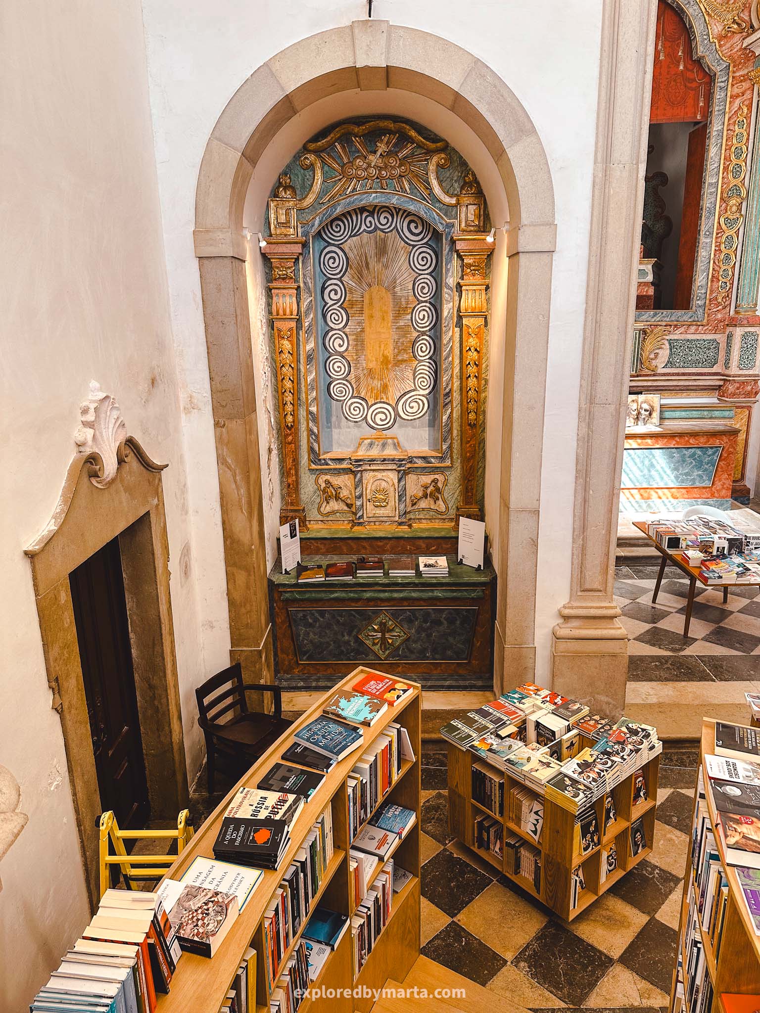 Óbidos, Portugal things to do-Livraria de São Tiago bookshop inside Igreja de São Tiago church