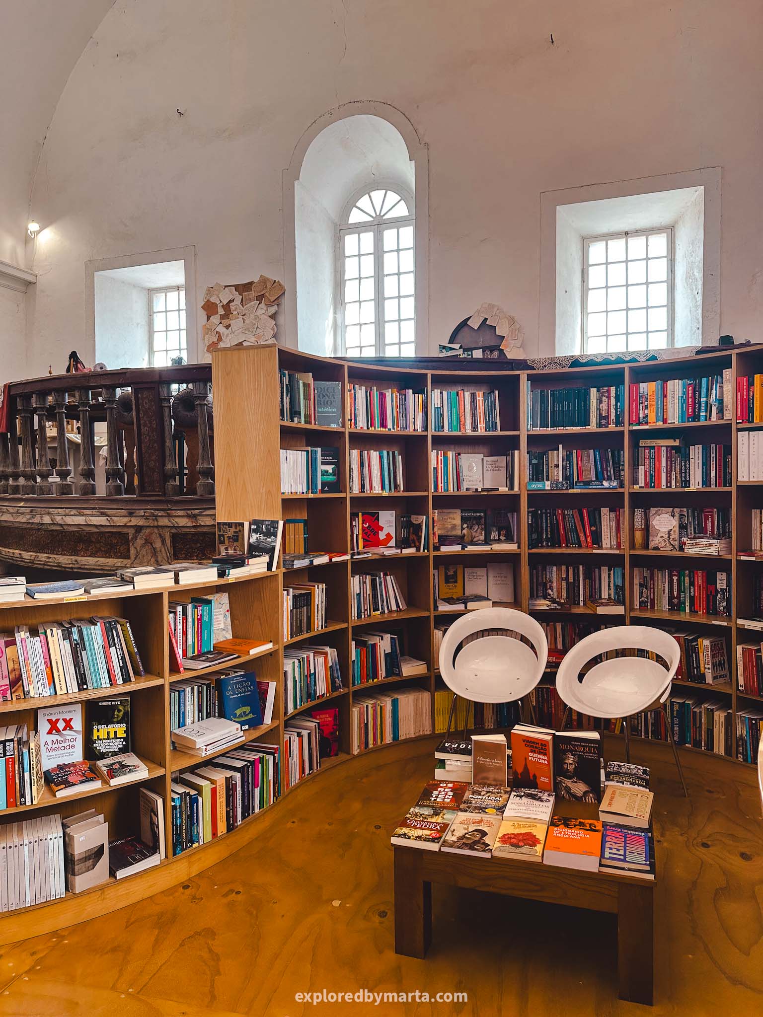 Óbidos, Portugal things to do-Livraria de São Tiago bookshop inside Igreja de São Tiago church