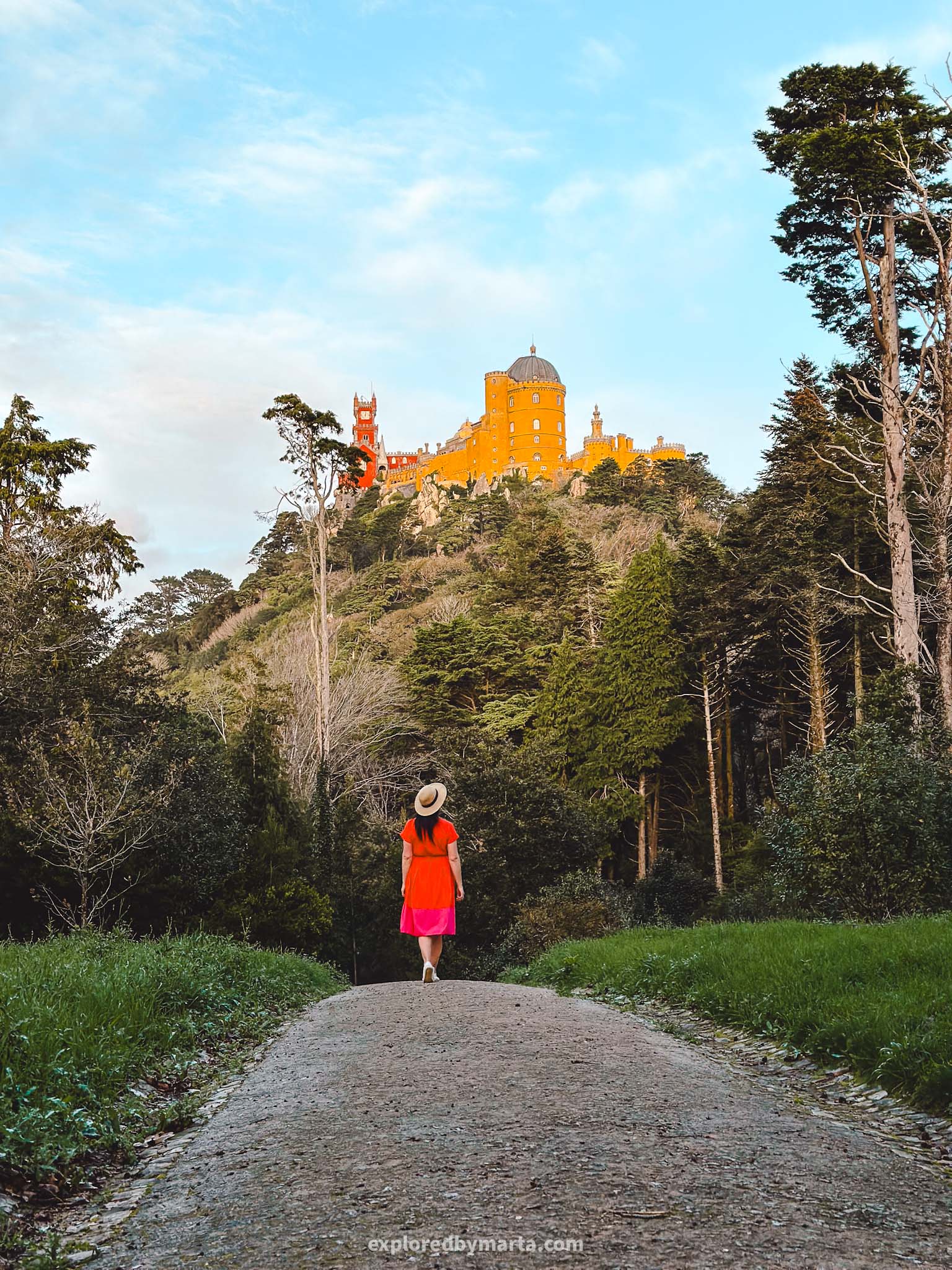 Sintra, Portugal-view of the National Palace of Pena - best Instagram spots in Sintra