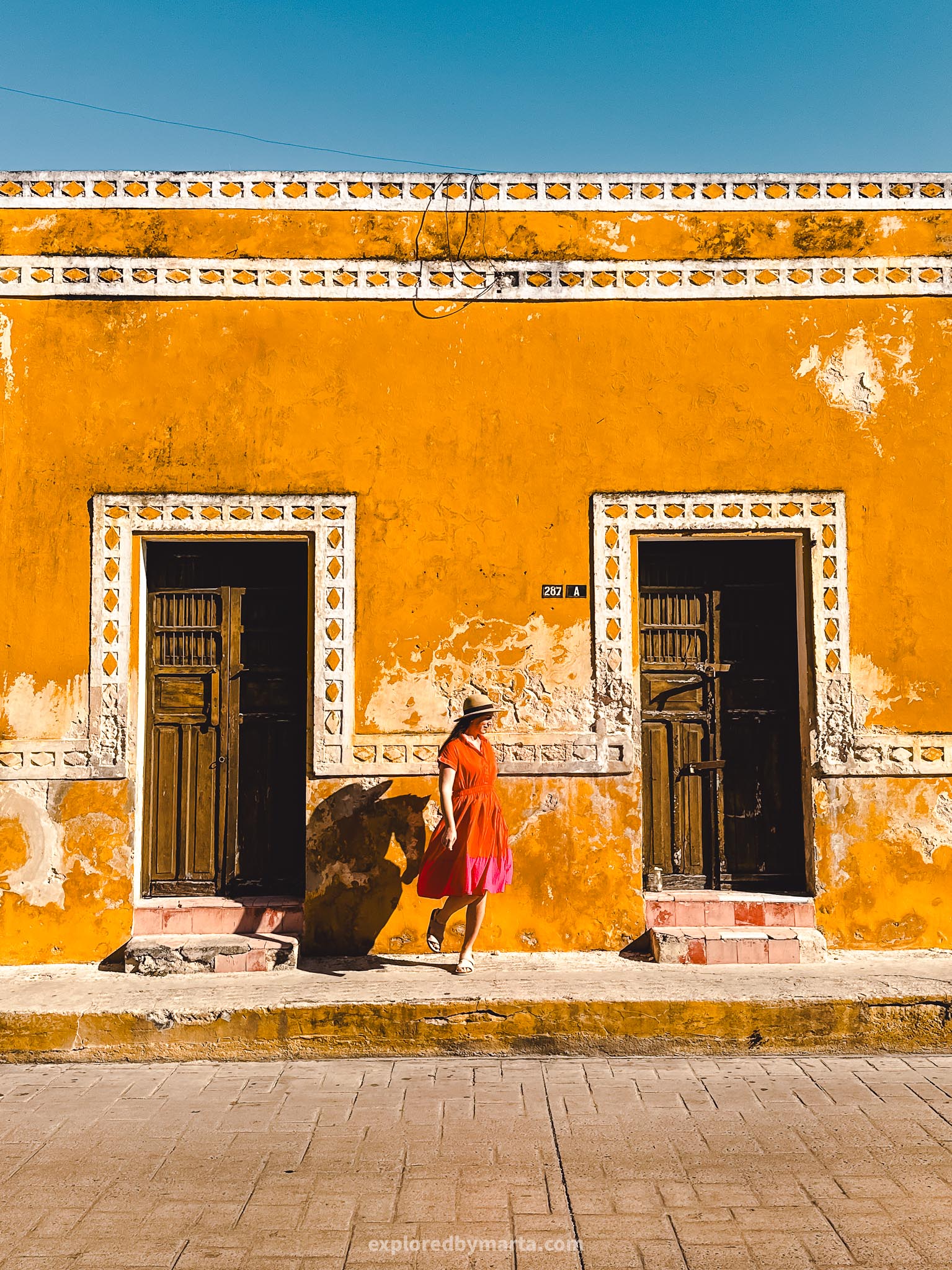Izamal, Mexico - yellow colonial buildings in the Yellow City of Mexico