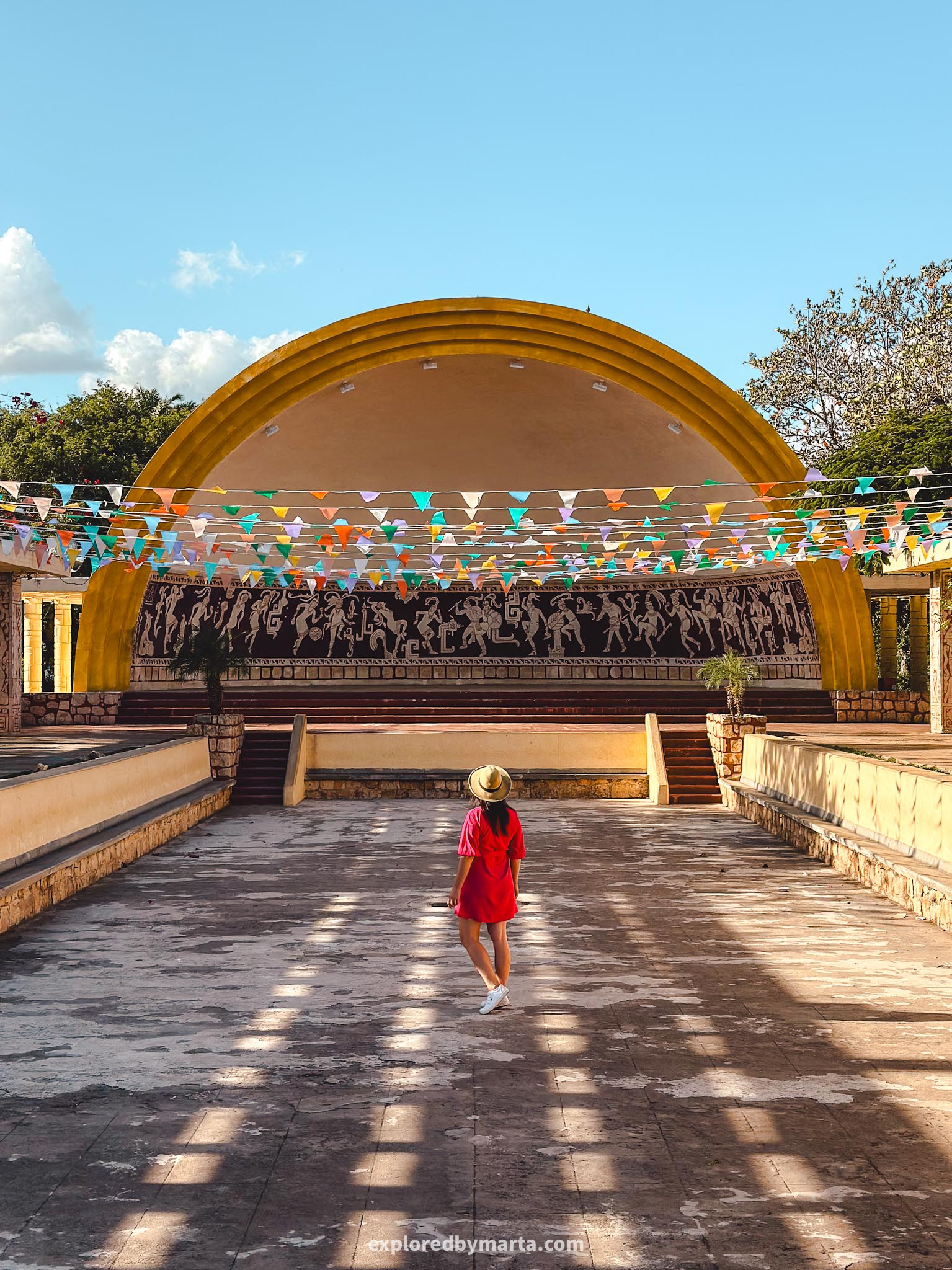 Merida, Mexico - Parque de las Américas - a Mayan inspired concert space in a public park in Merida, Mexico