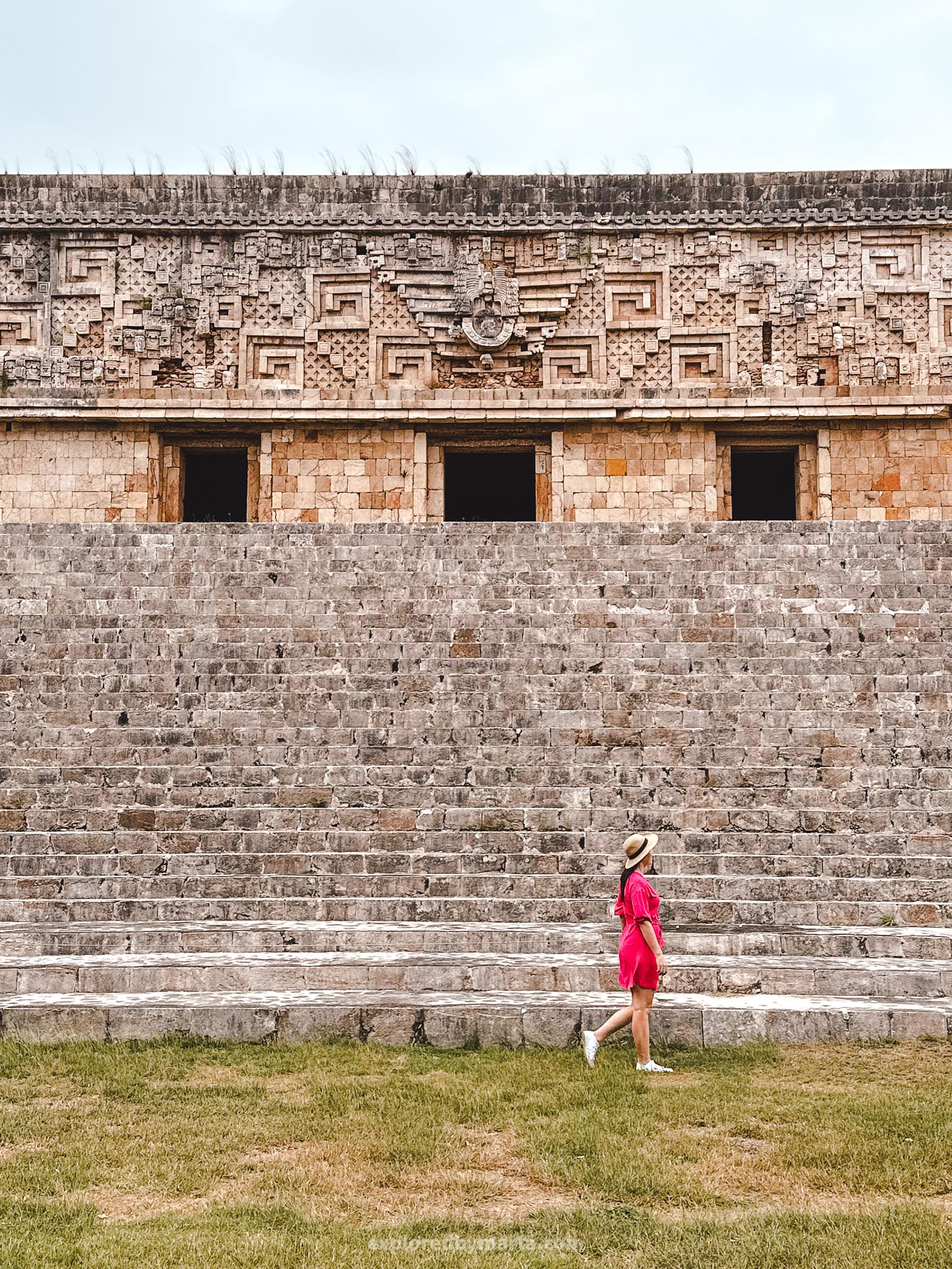 Yucatan peninsula, Mexico - Mayan pyramids and Mayan ruins around Yucatan - Uxmal archaeological zone in Ruta Puuc