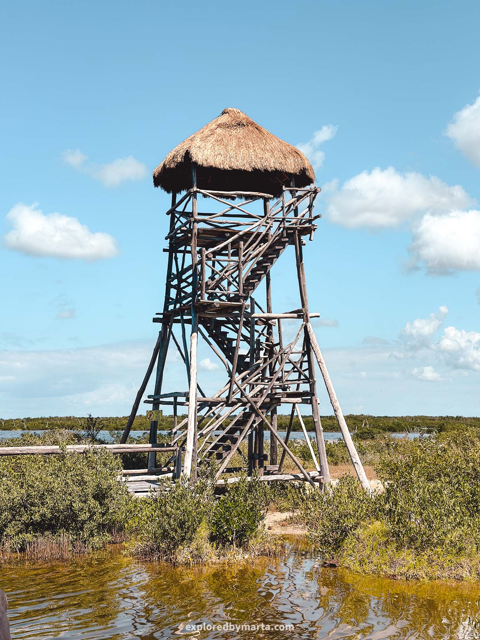 Cozumel, Mexico - Crocodile watchtower in Punta Sur Eco Park
