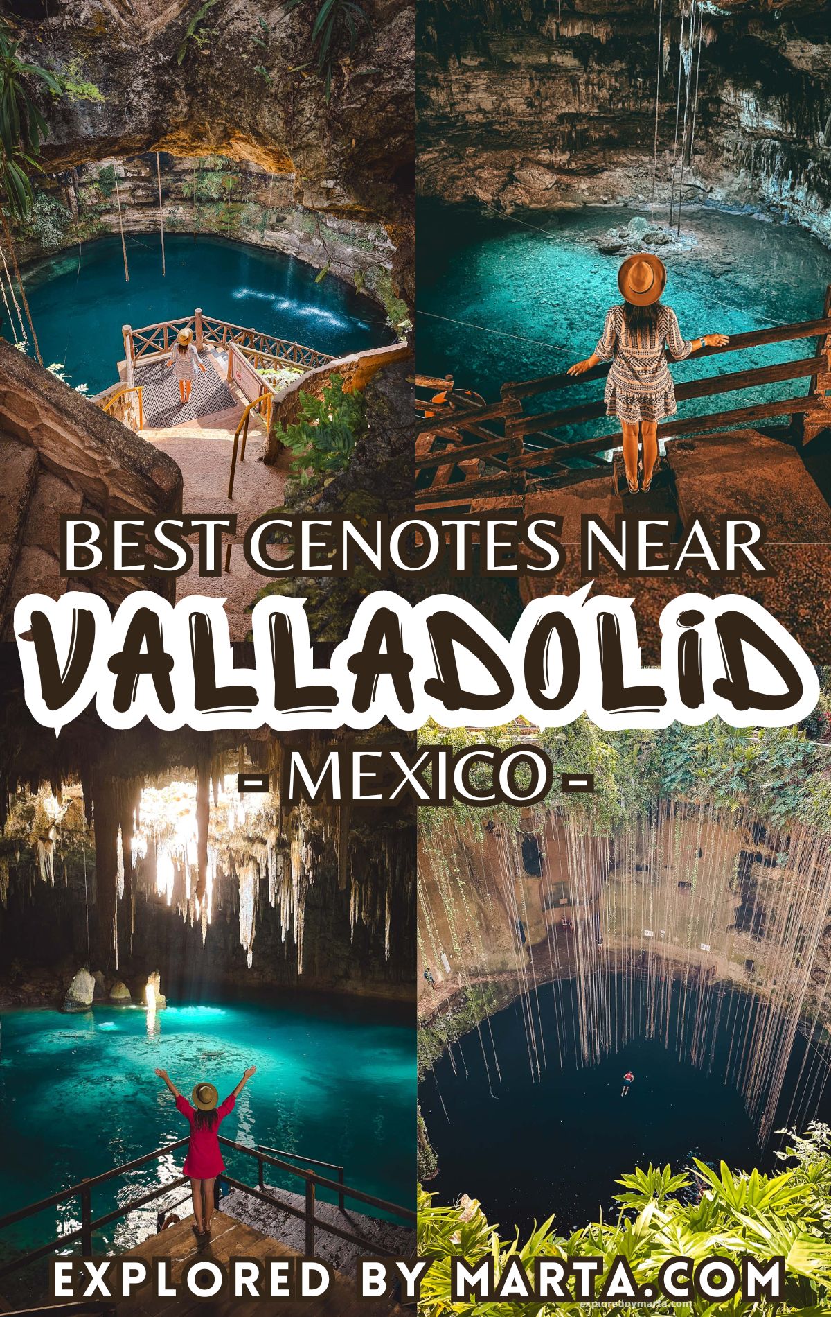 Most beautiful cenotes near Valladolid, Mexico