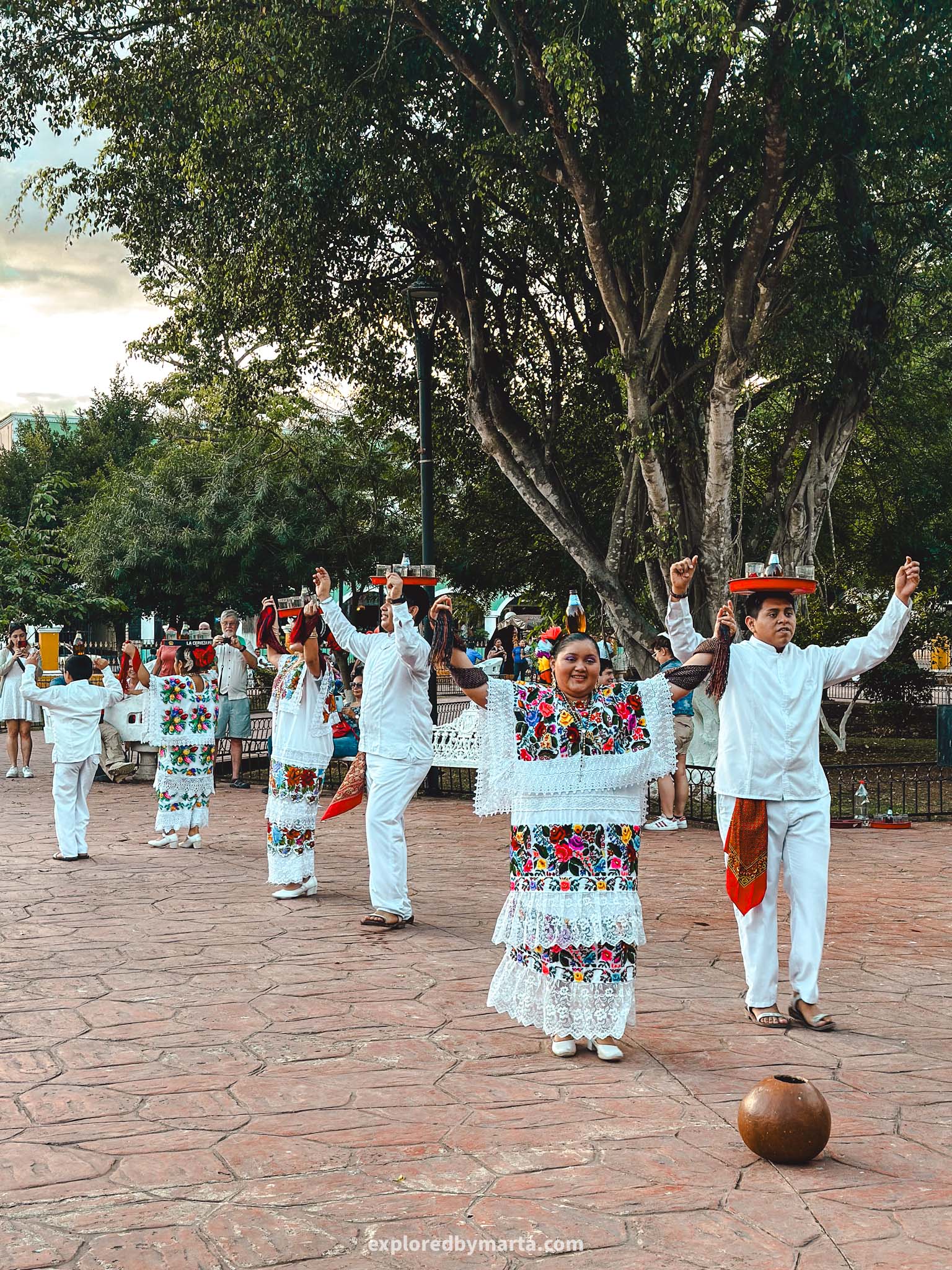 Valladolid, Mexico-traditional Mayan dances at Parque Principal de Valladolid