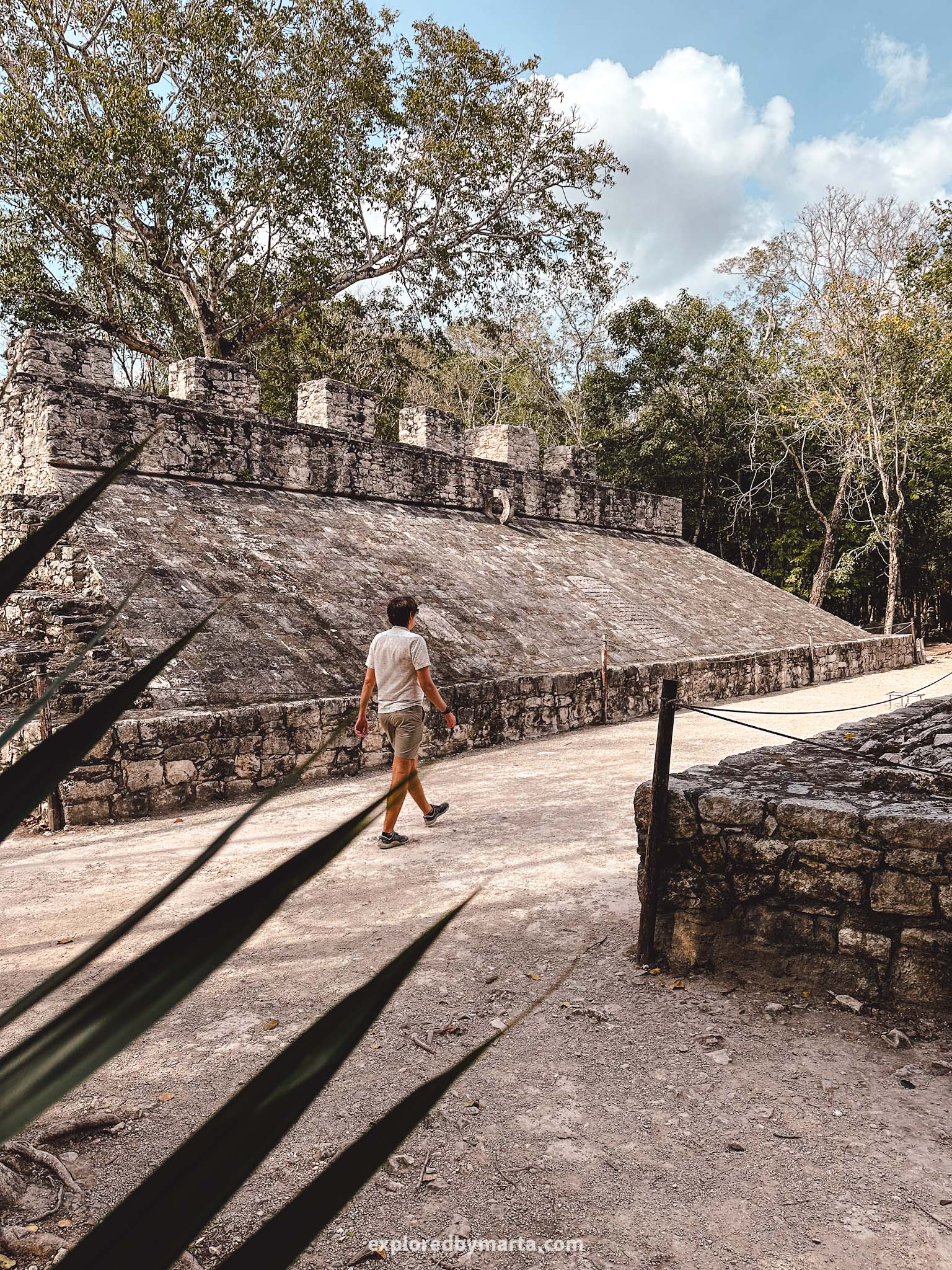Yucatan Peninsula, Mexico - Mayan pyramids and ruins of an ancient Mayan city Coba at Coba archaeological zone