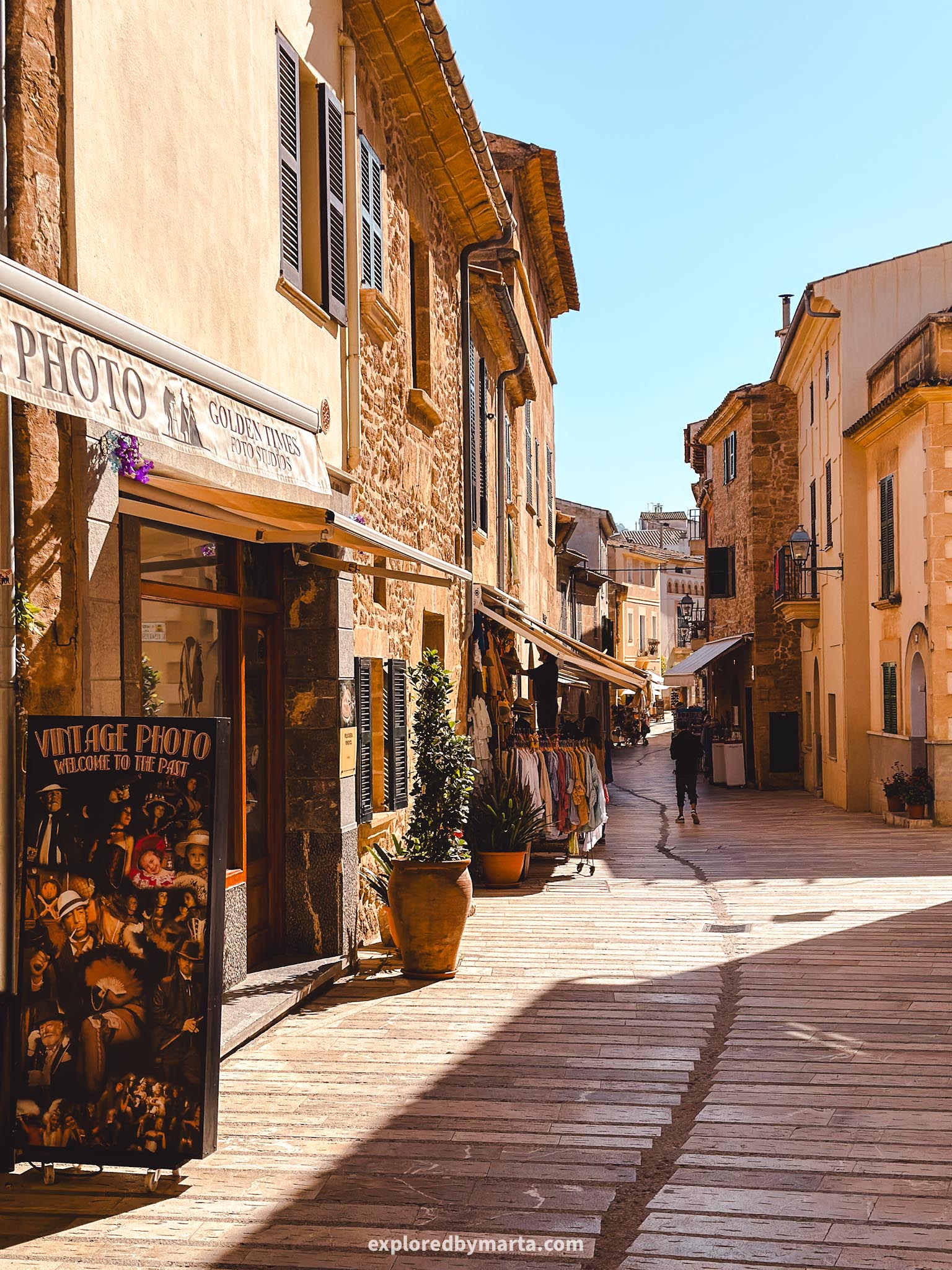 Alcudia Old Town, Mallorca, Spain-Calle Major main street of Alcudia Old Town