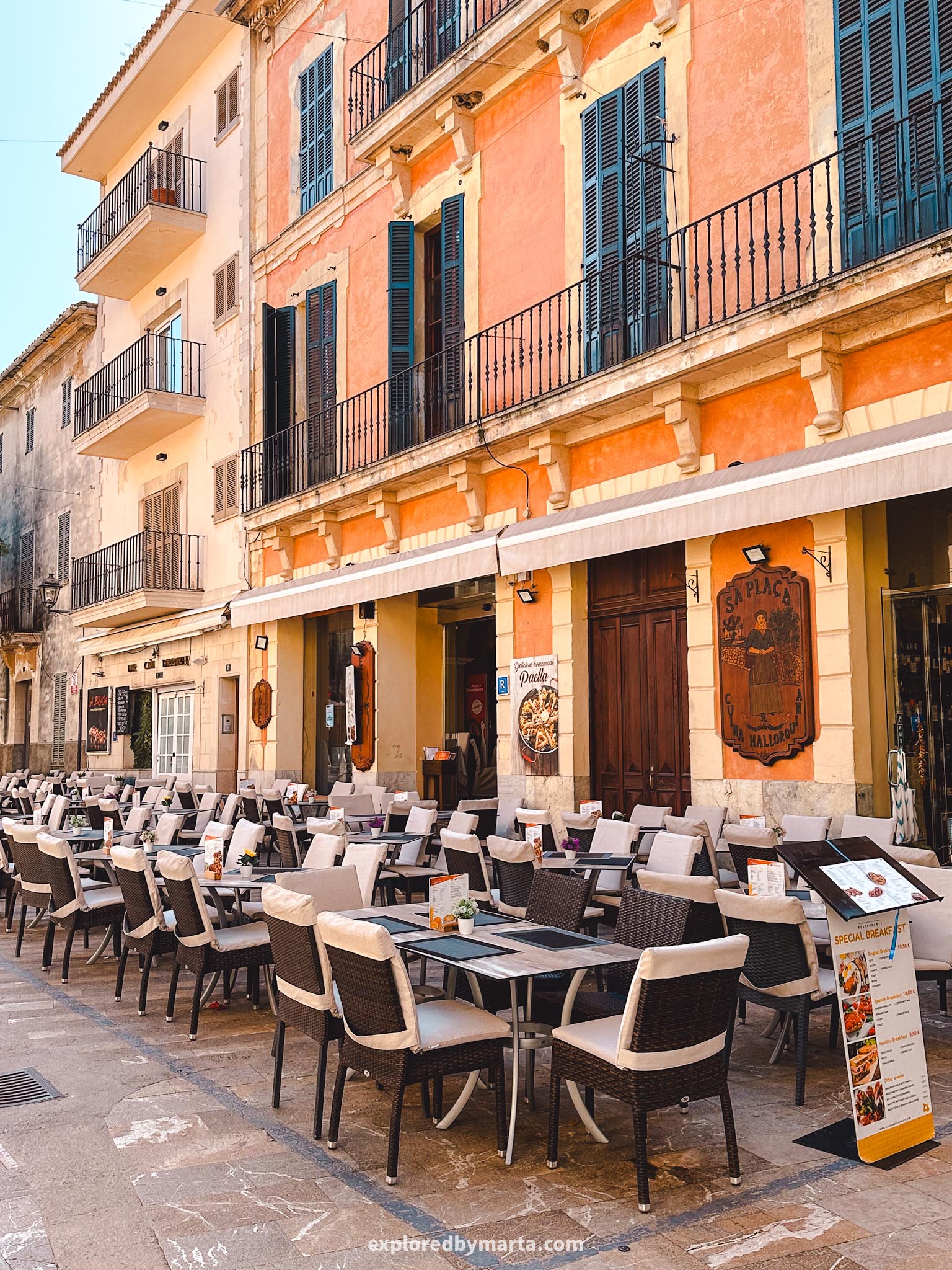 Alcudia Old Town, Mallorca, Spain-Plaça de la Constitució in Alcudia