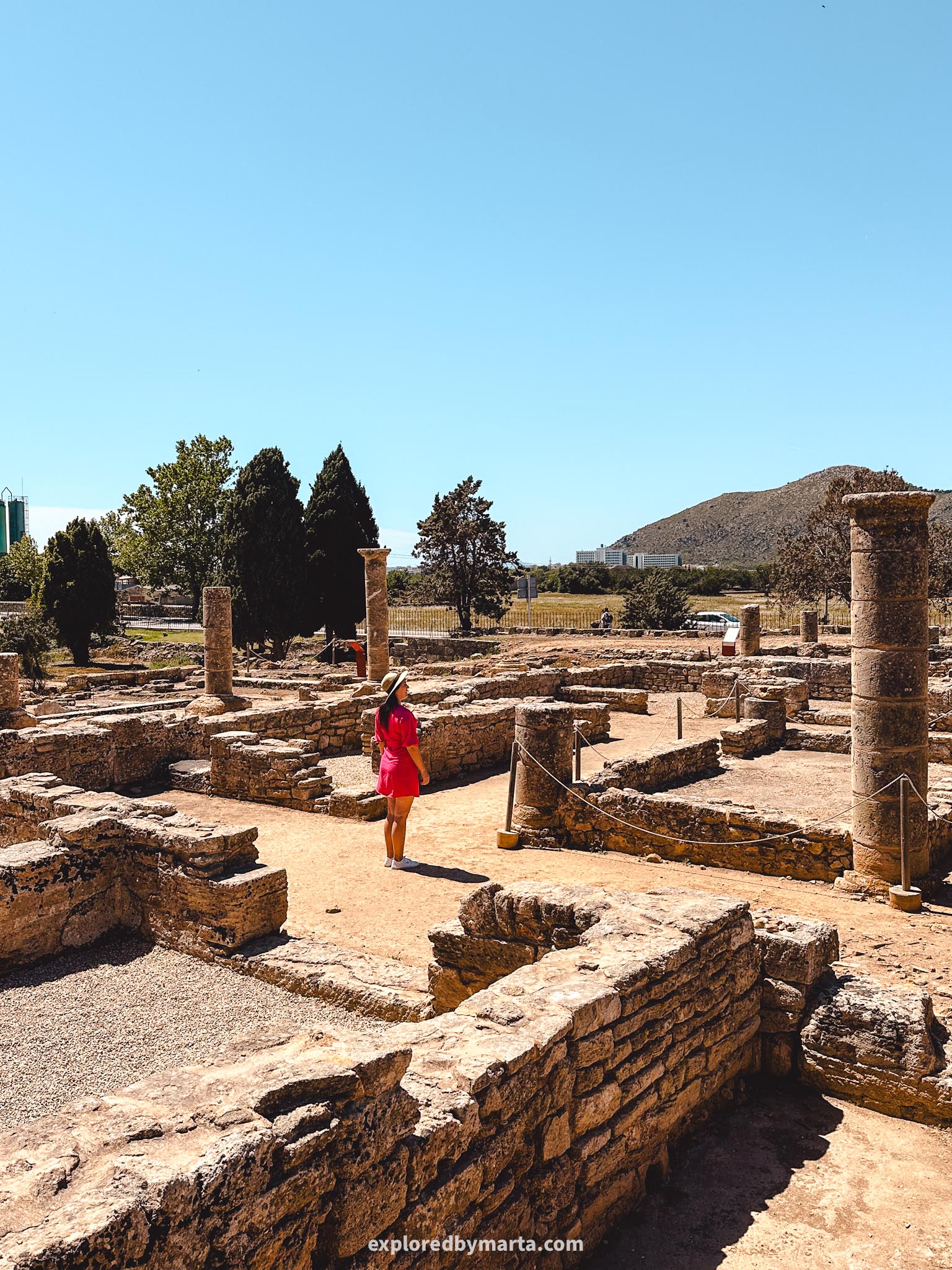 Alcudia Old Town, Mallorca, Spain-ruins of the ancient Roman city - Pollentia