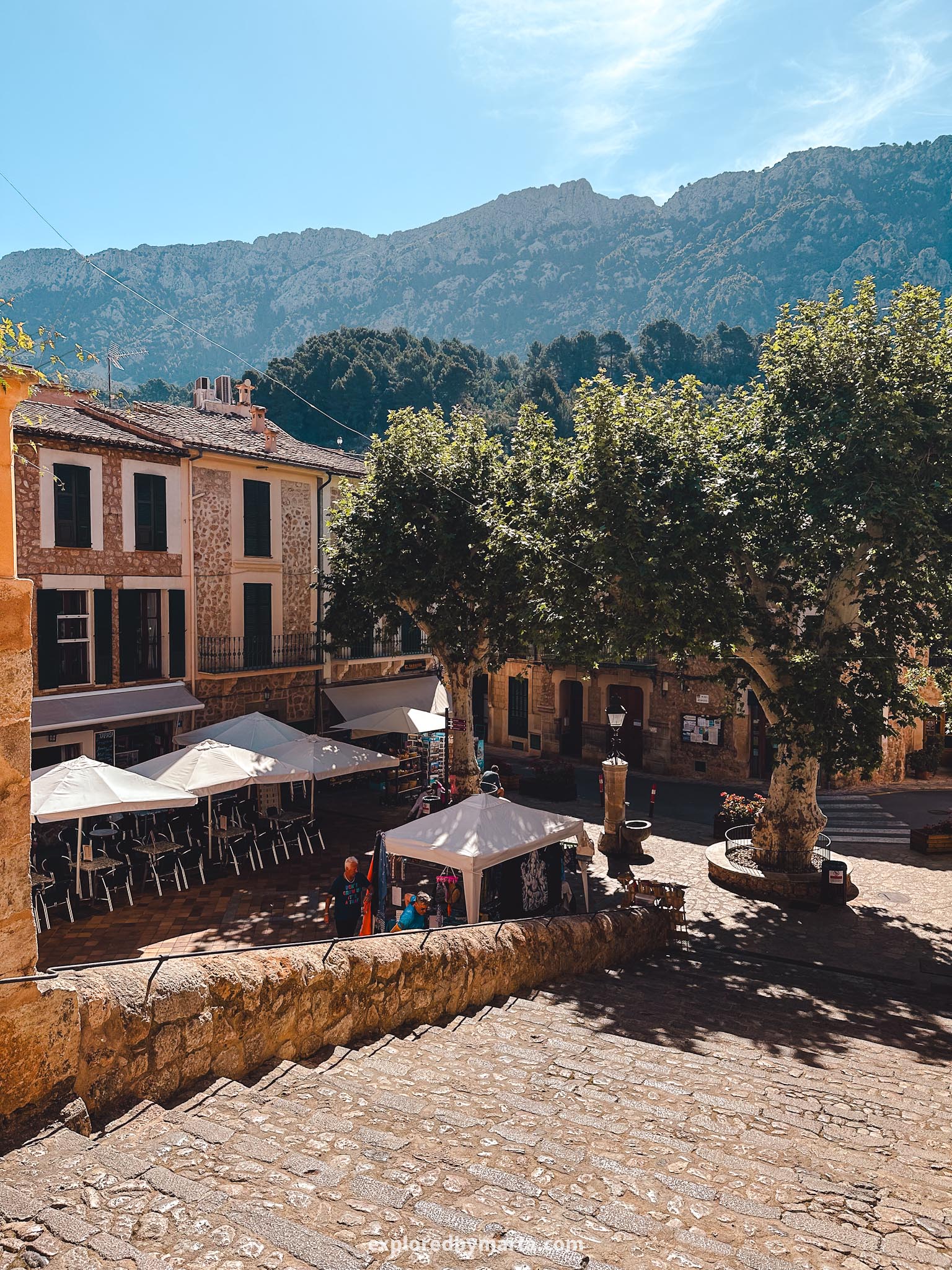 Fornalutx, Mallorca, Spain-Plaça d'Espanya in Fornalutx