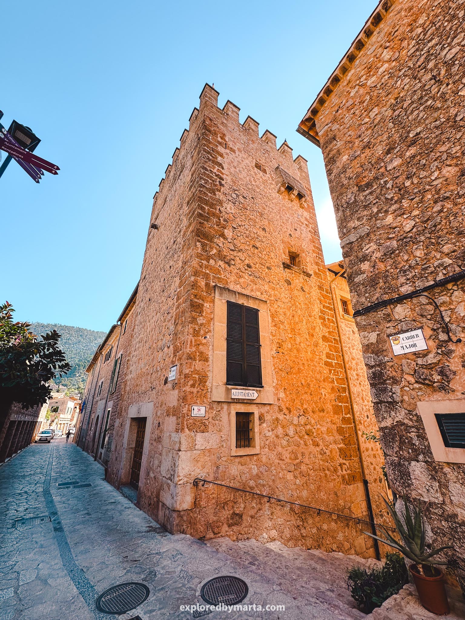 Fornalutx, Mallorca, Spain-medieval defense tower of Fornalutx