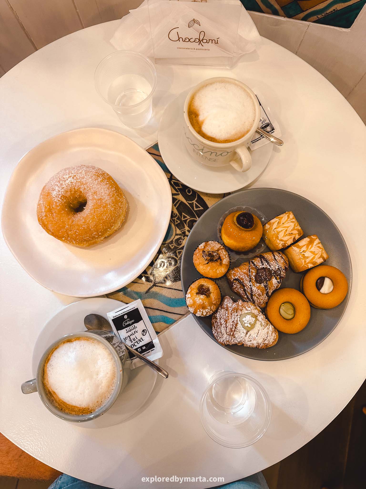 Cetara, Italy- Cetara, Italy-Italian breakfast at Chocolamì