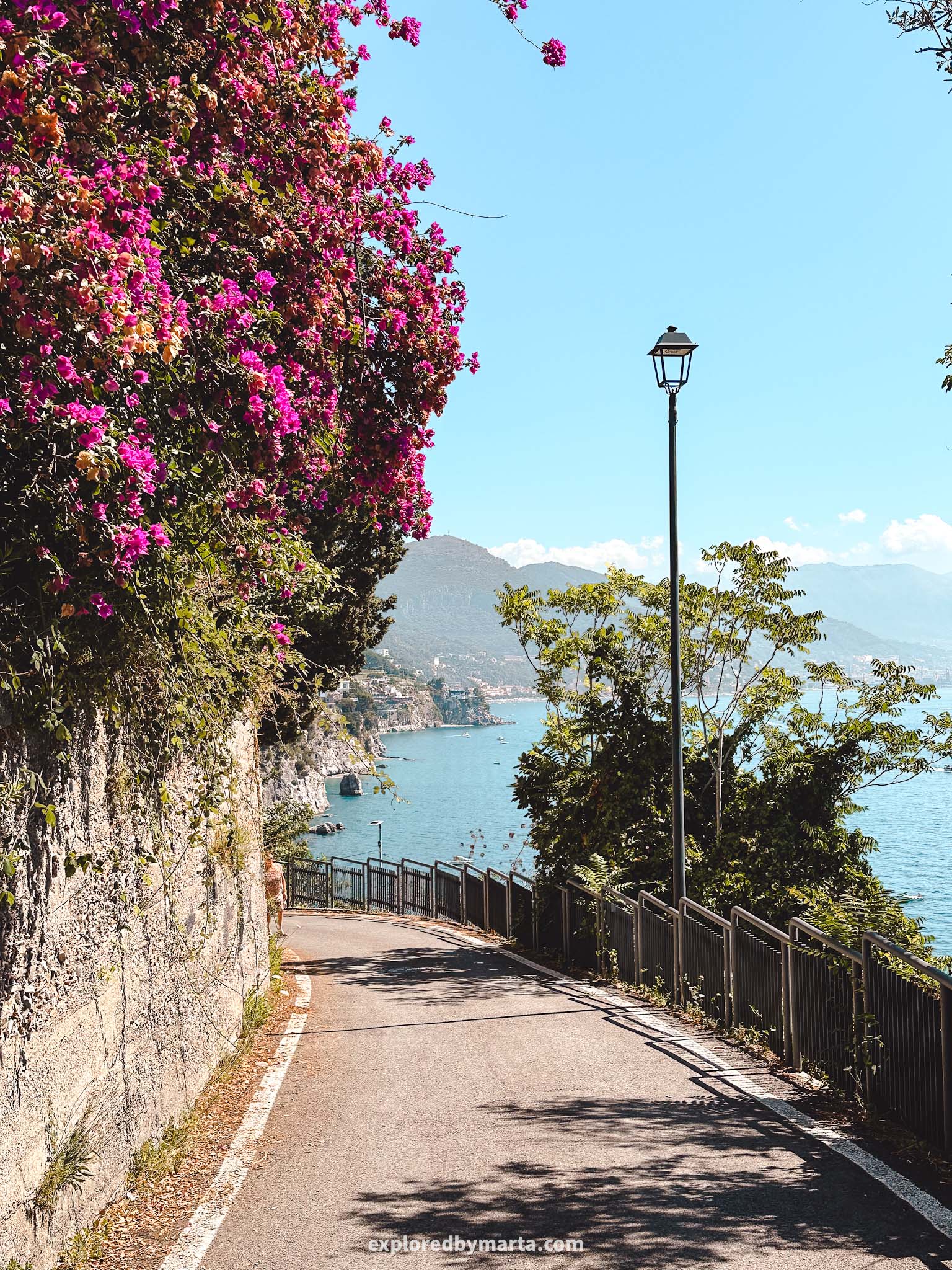 Cetara, Italy-hiking up to Cetara Cemetery for scenic views