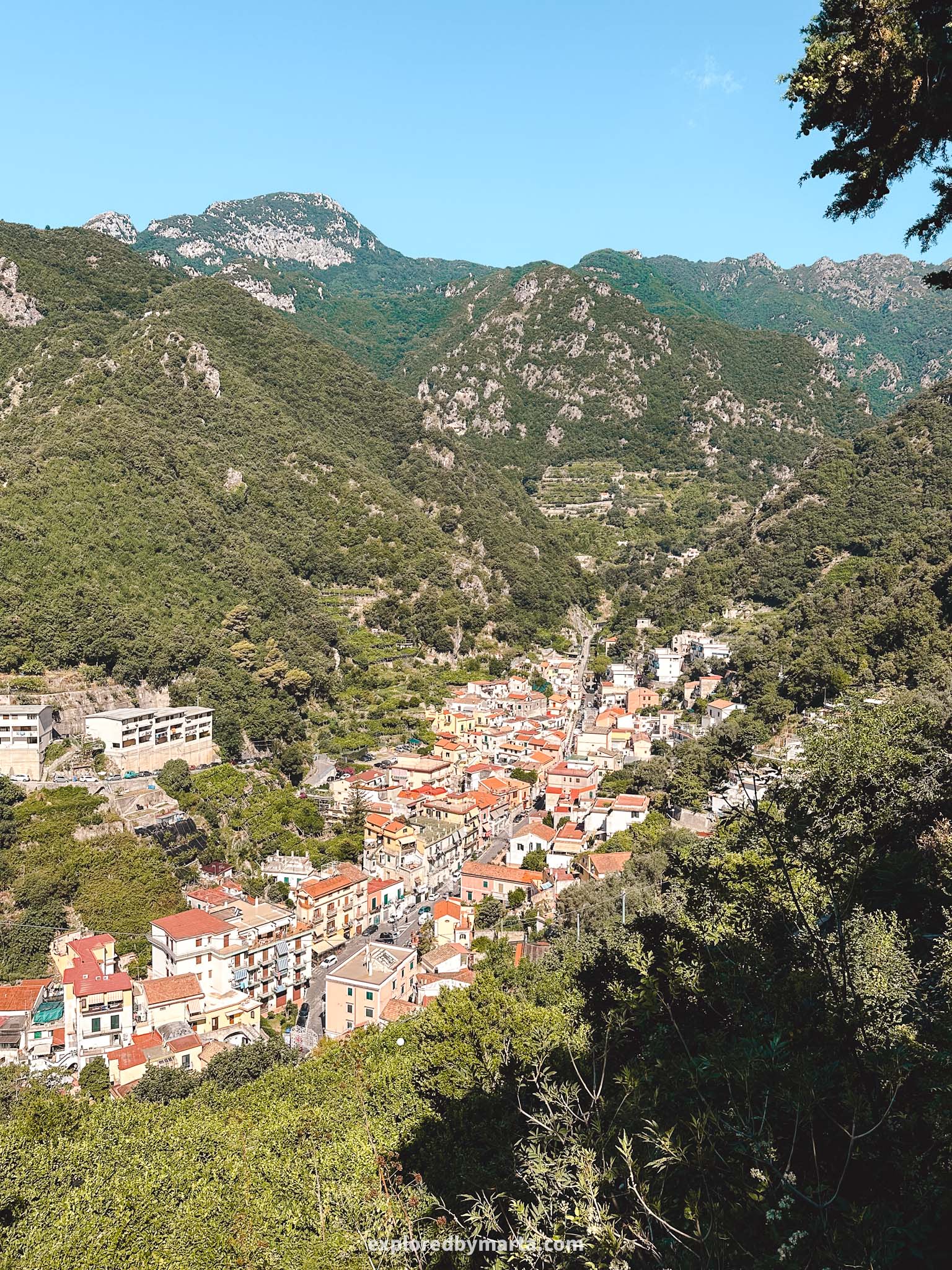 Cetara, Italy-hiking up to Cetara Cemetery for scenic views