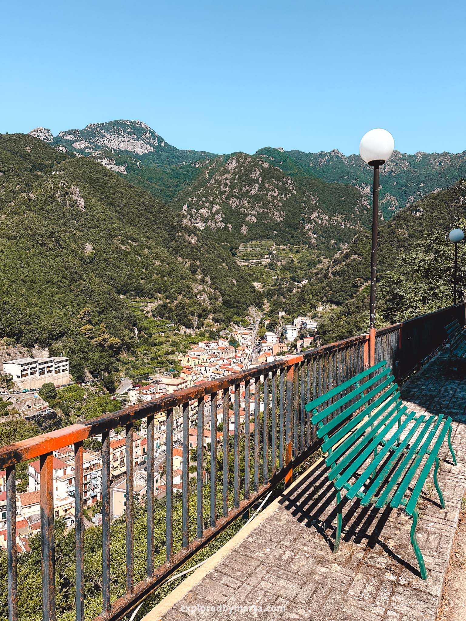 Cetara, Italy-hiking up to Cetara Cemetery for scenic views